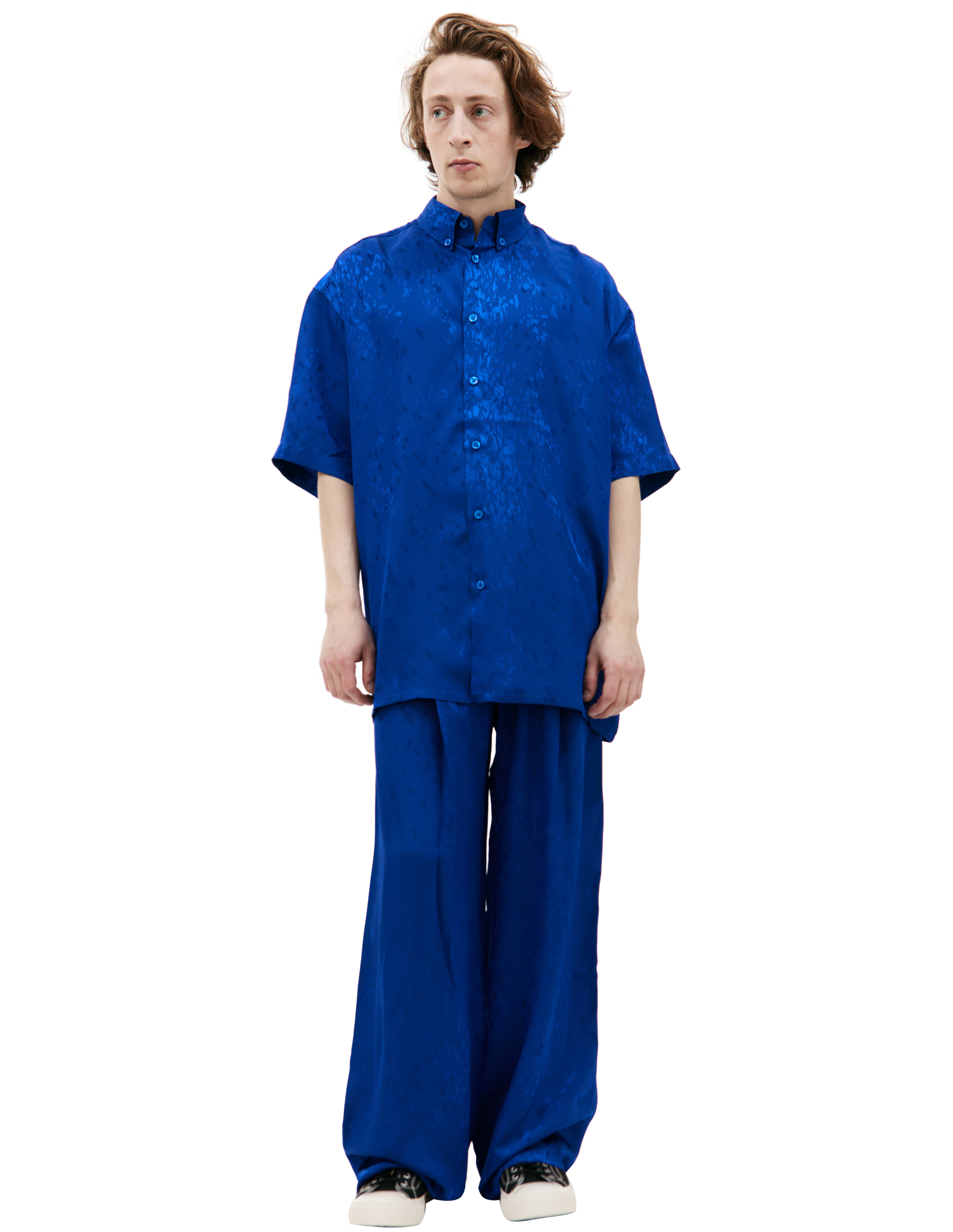 Louis Gabriel Nouchi Blue Short-sleeved Shirt
