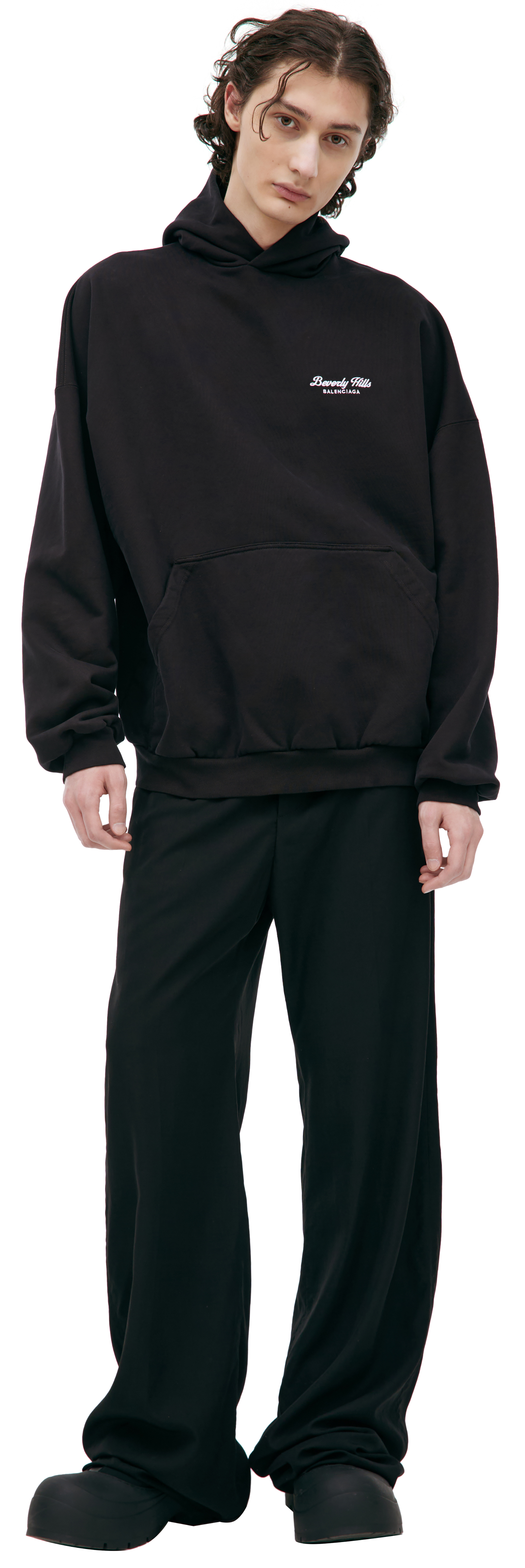 【関税送料込】BALENCIAGA BEVERLY HILLS HOODIE オーバーサイズ Buy Balenciaga men black 'beverly hills' hoodie for $1,270