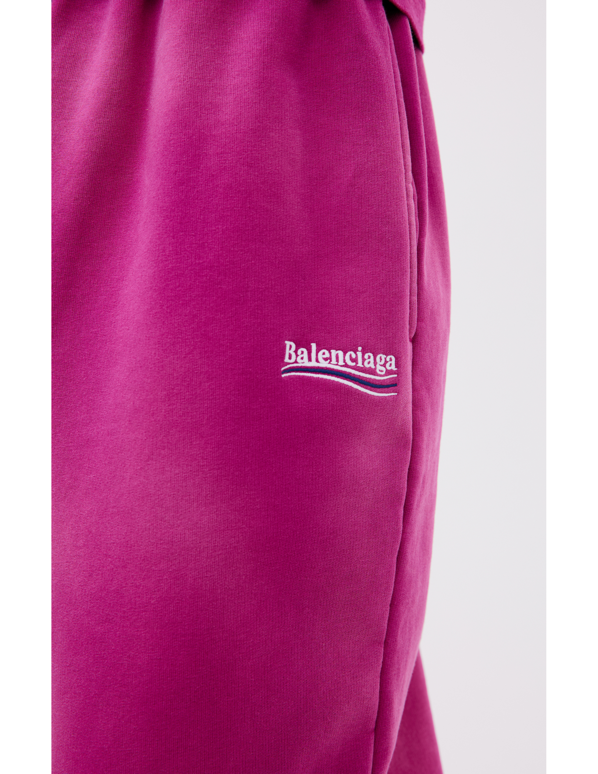 Shop Balenciaga Pink Logo Sweatpants