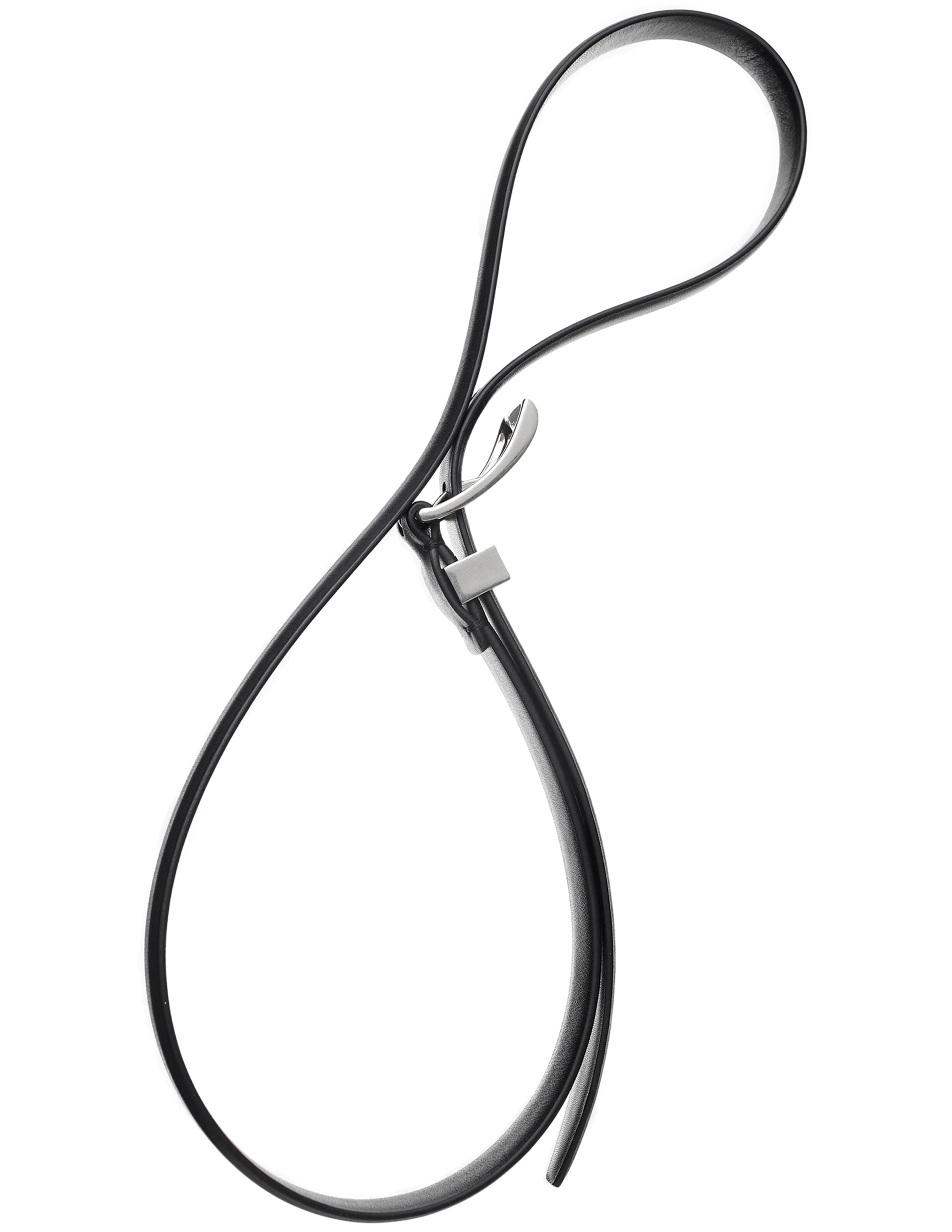 The Row Black Leather Belt In Brown