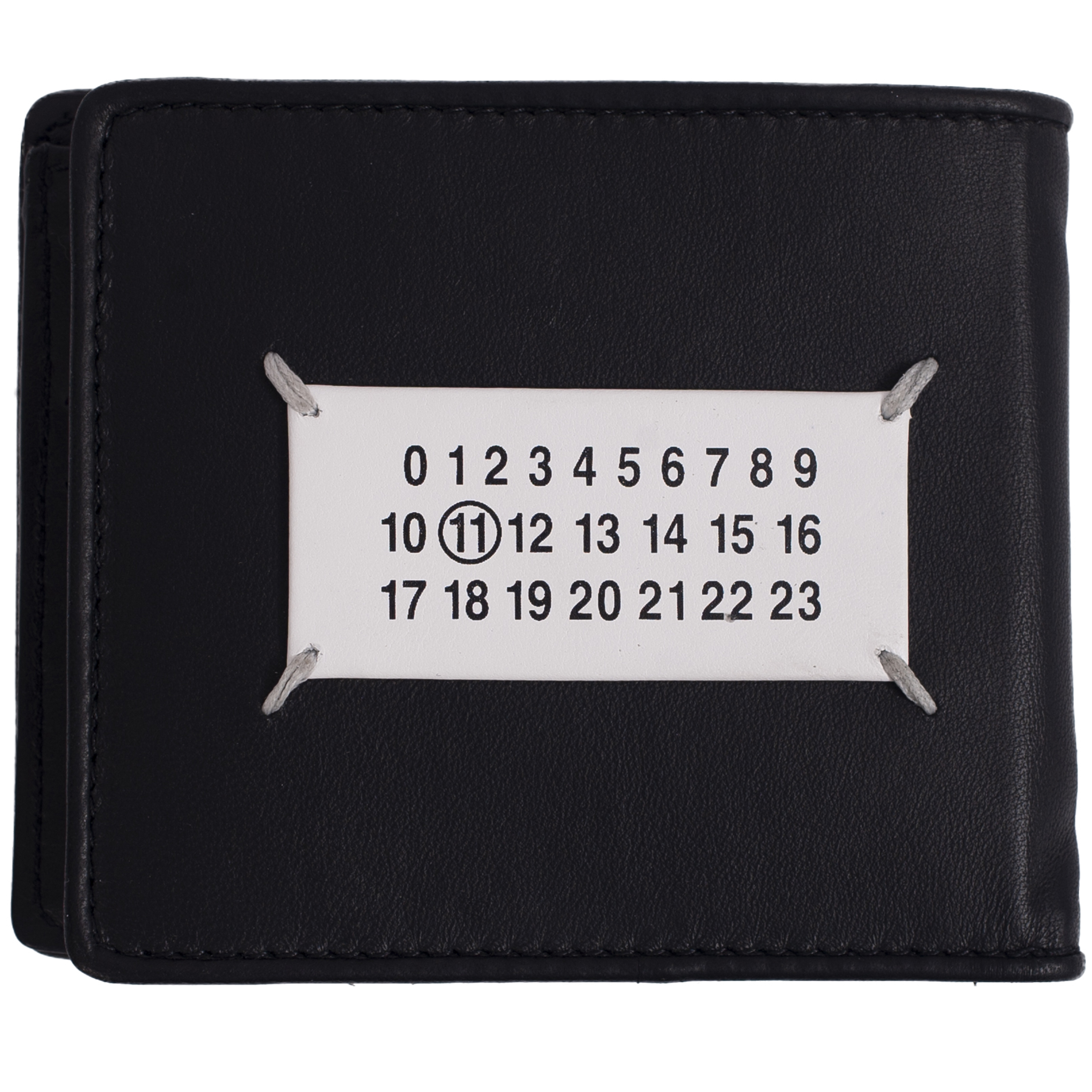 Buy Maison Margiela men black leather glam slam wallet for $625