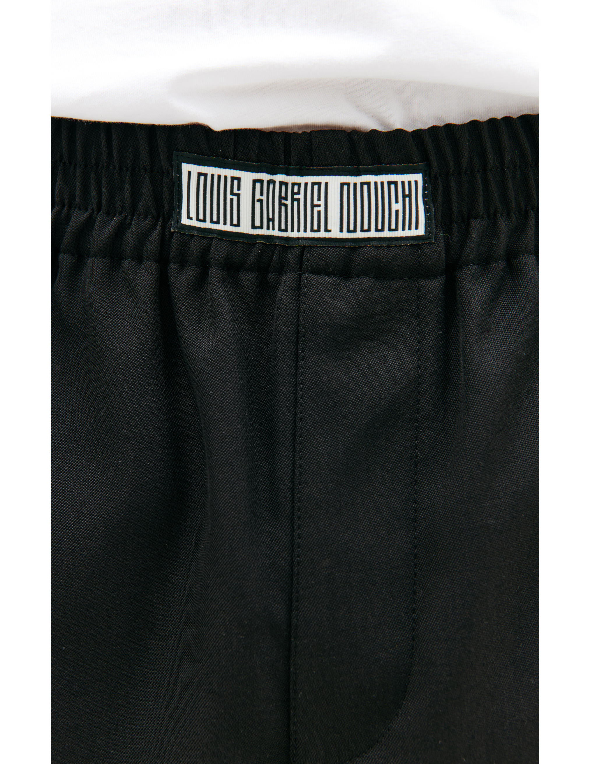 Shop Louis Gabriel Nouchi Black Straight Trousers