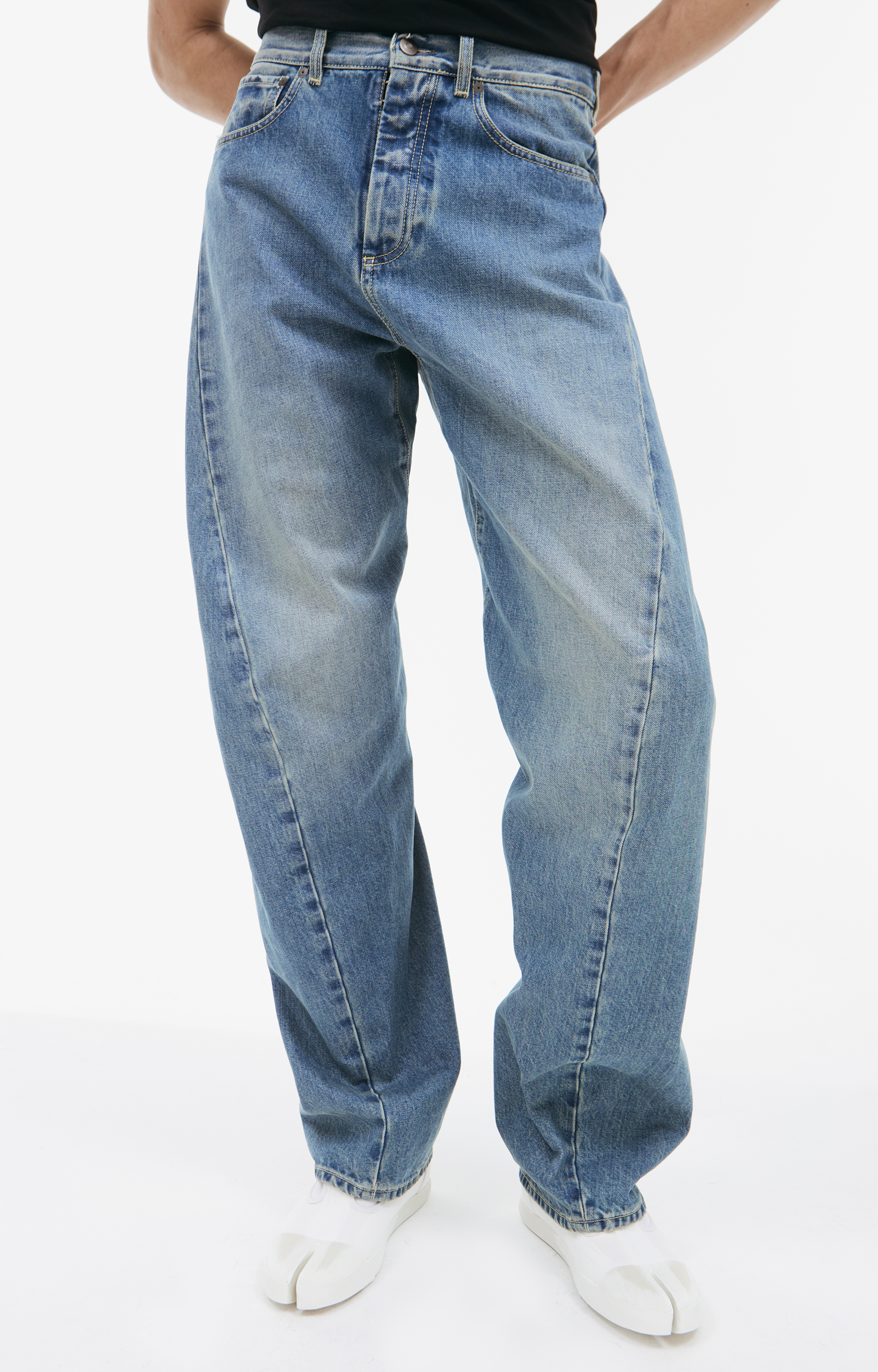(関税・送料込)Maison Margiela Jeans Asymmetrical Waist Asymmetric design jeans