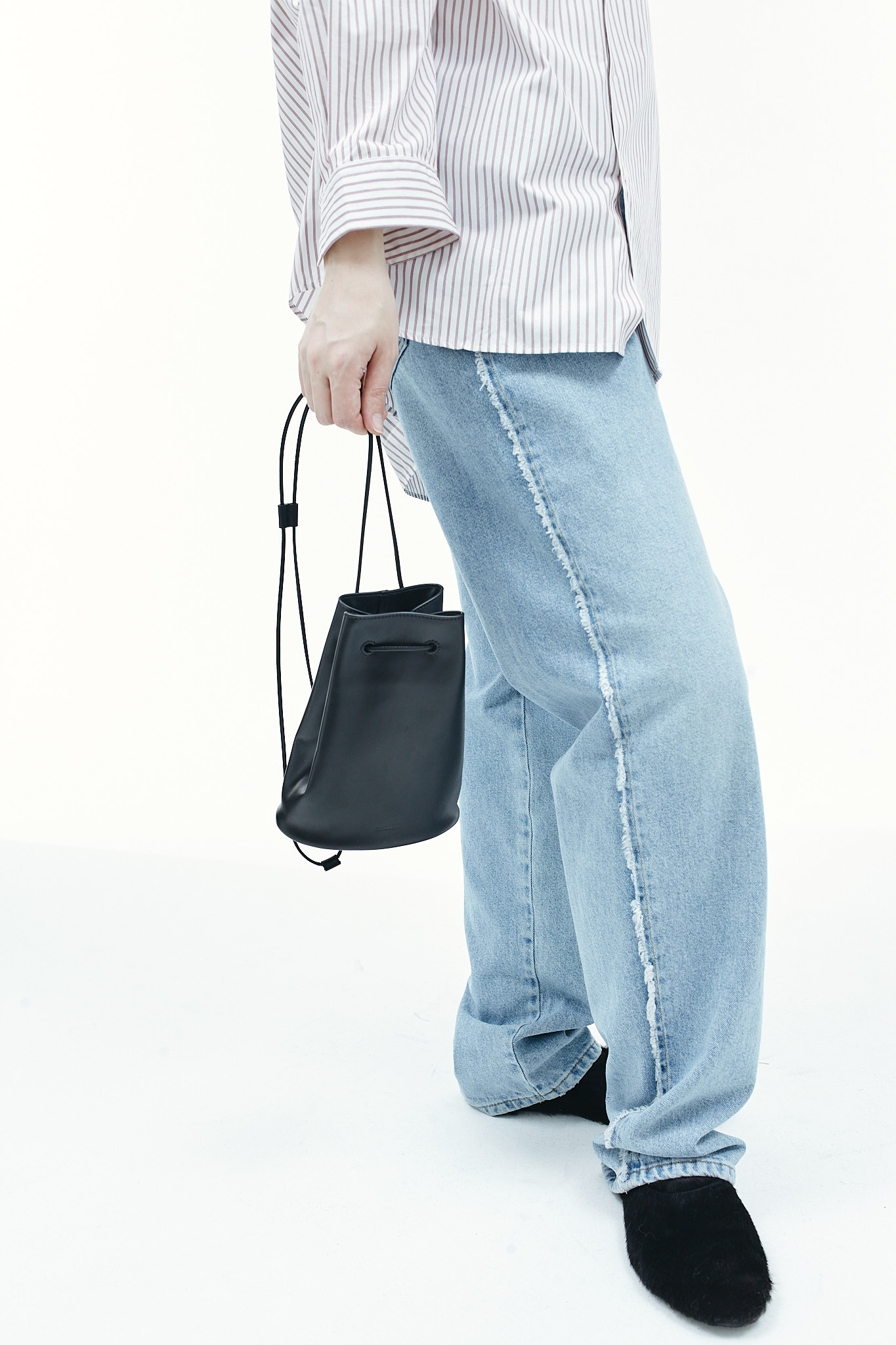 Buy Jil Sander men black climb drawstring bag for $745