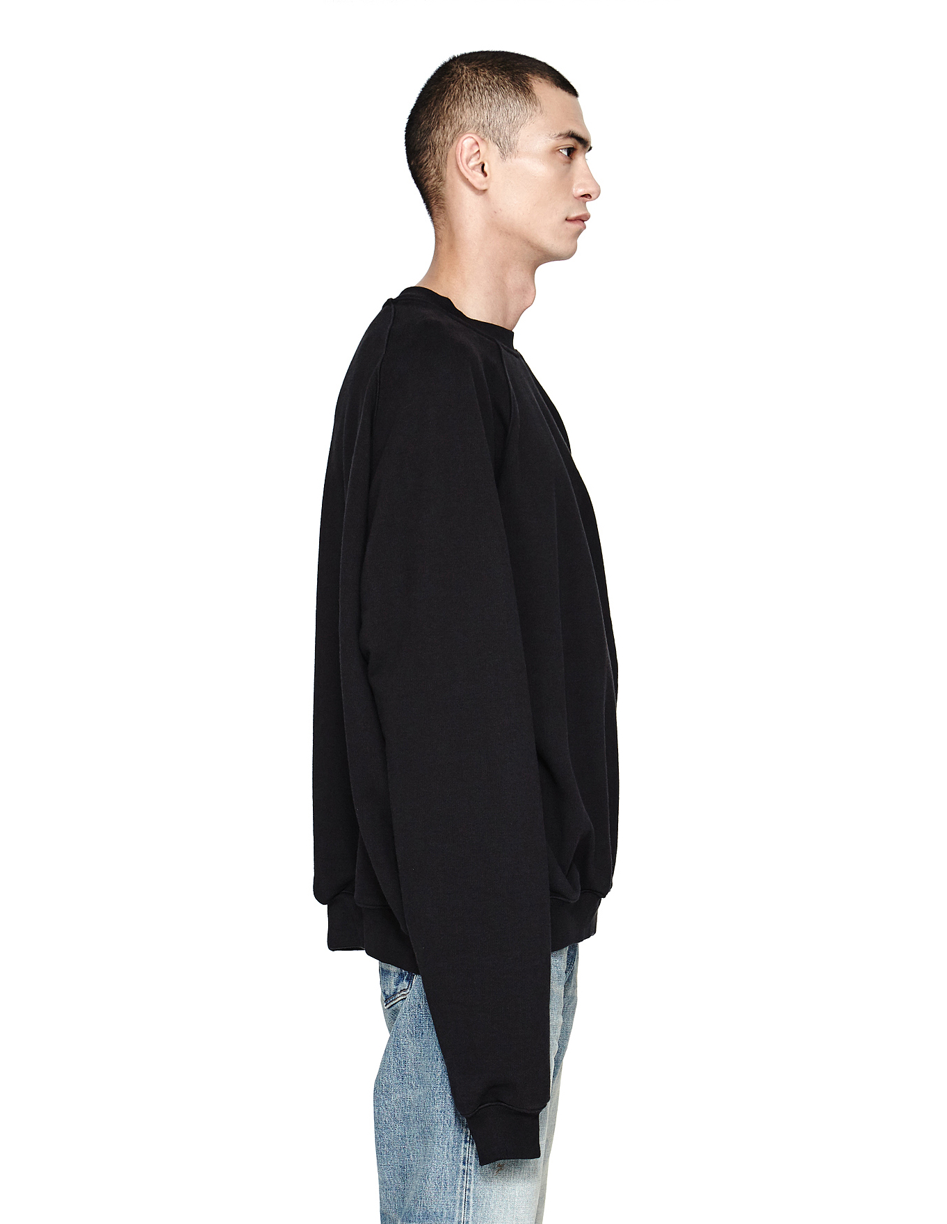 Buy VETEMENTS men black cotton sweatshirt for $424 online on