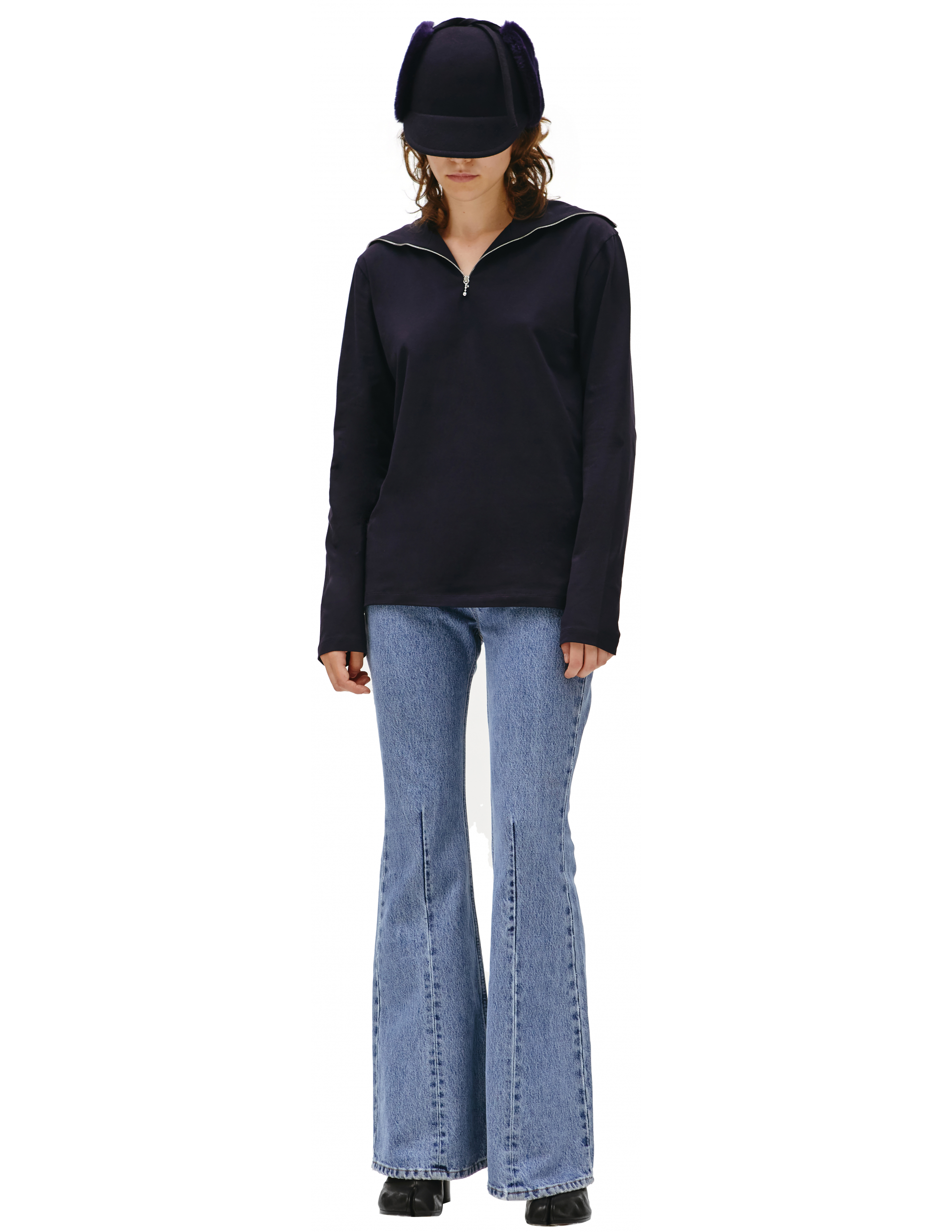 Jil Sander Zip Collar Cotton Longsleeve