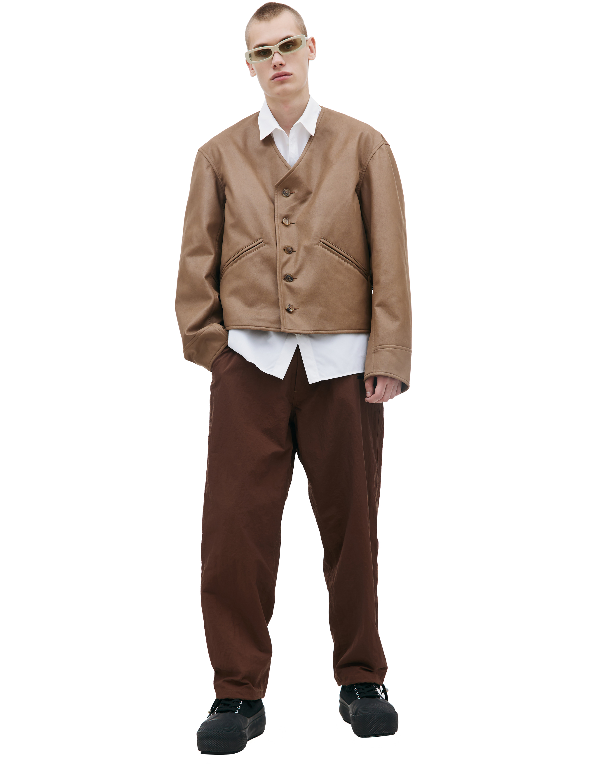 CAERUS Brown cropped jacket