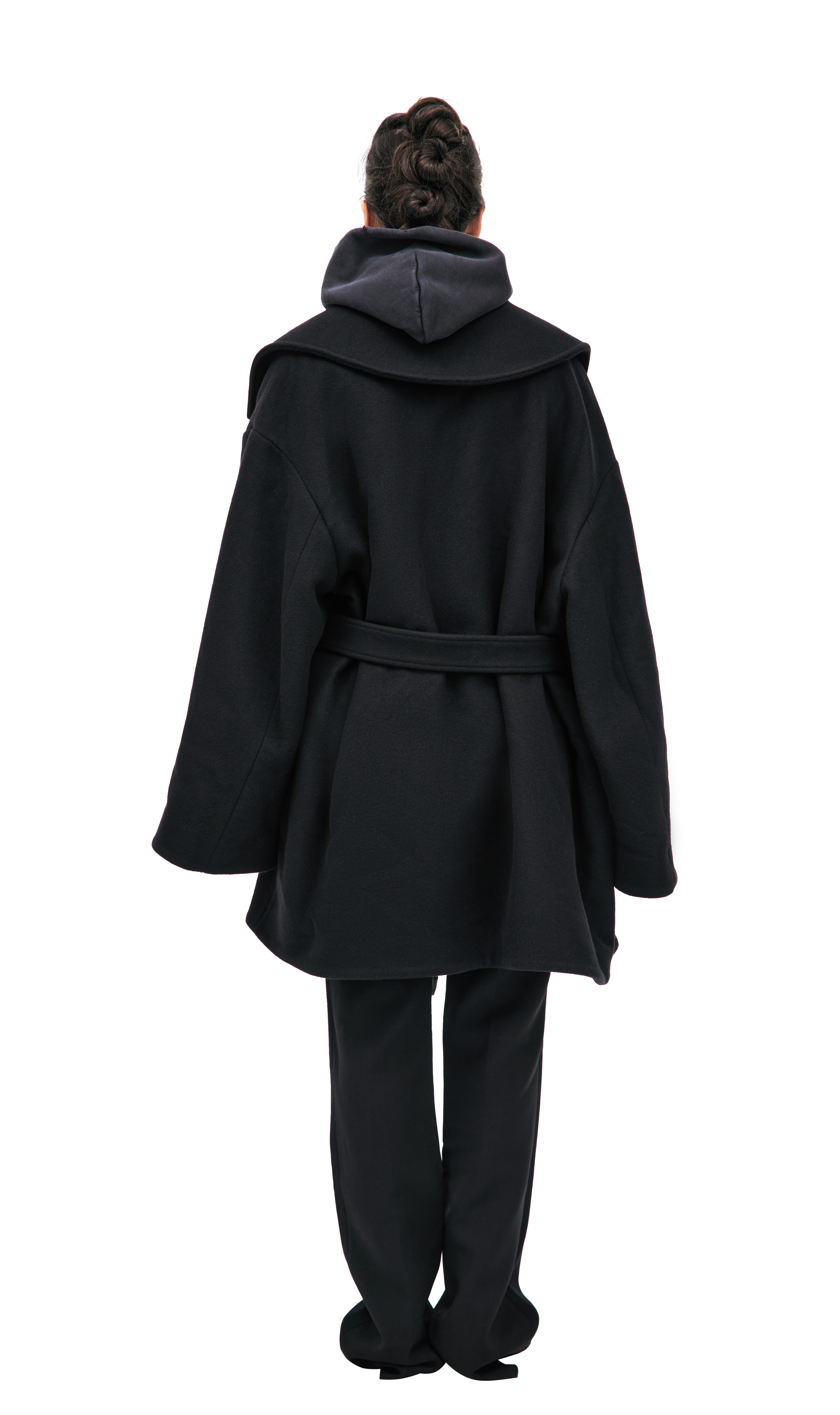 Buy Balenciaga women black cashmere coat for $4,640 online on SV77