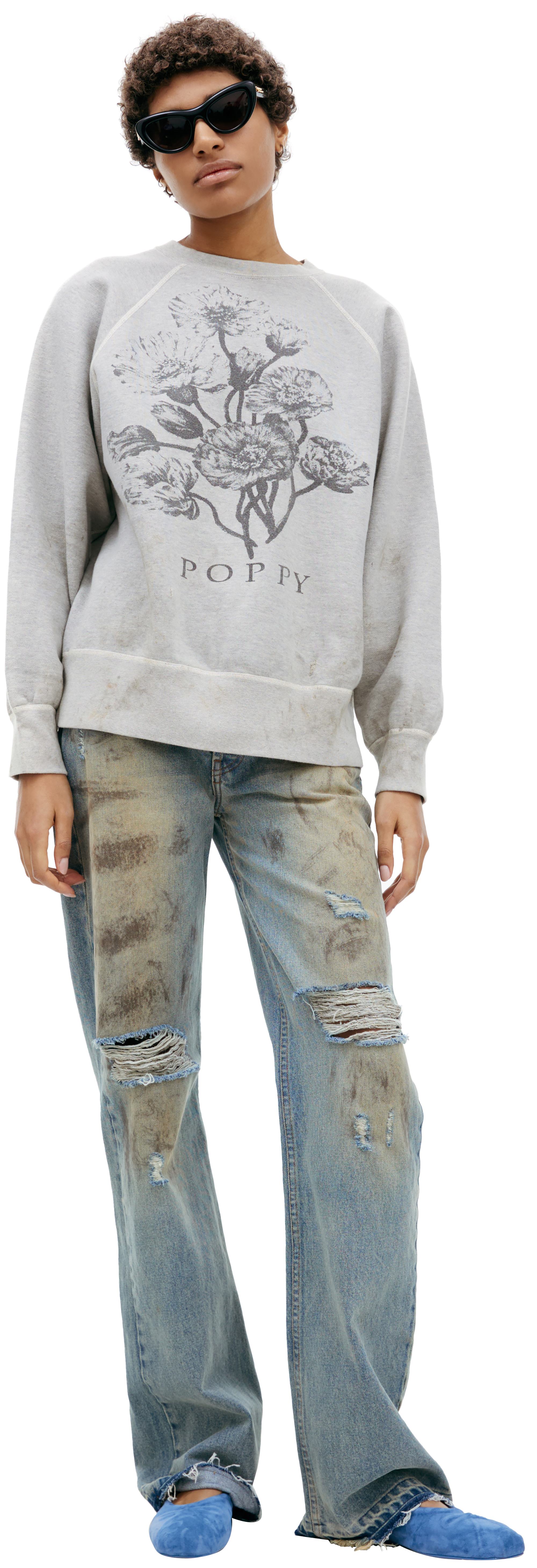 Buy Saint Mxxxxxx women grey 'poppy' print sweatshirt for €478