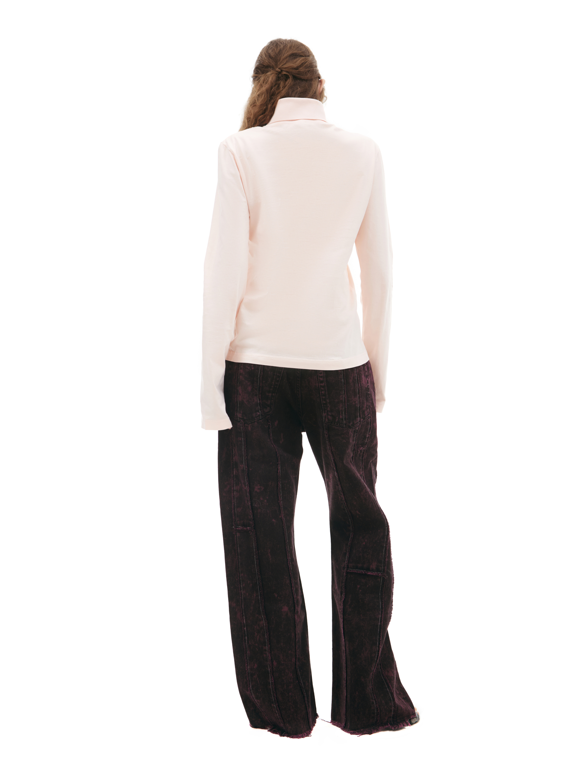 Acne Studios Basic Cotton Turtleneck In Pink