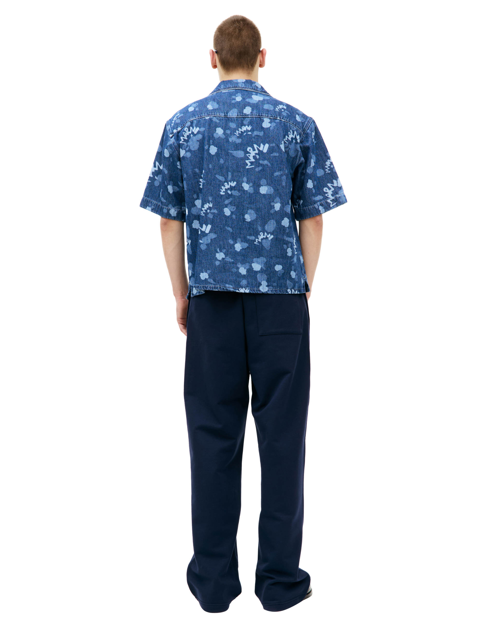 Shop Marni Blue Faded Denim Shirt