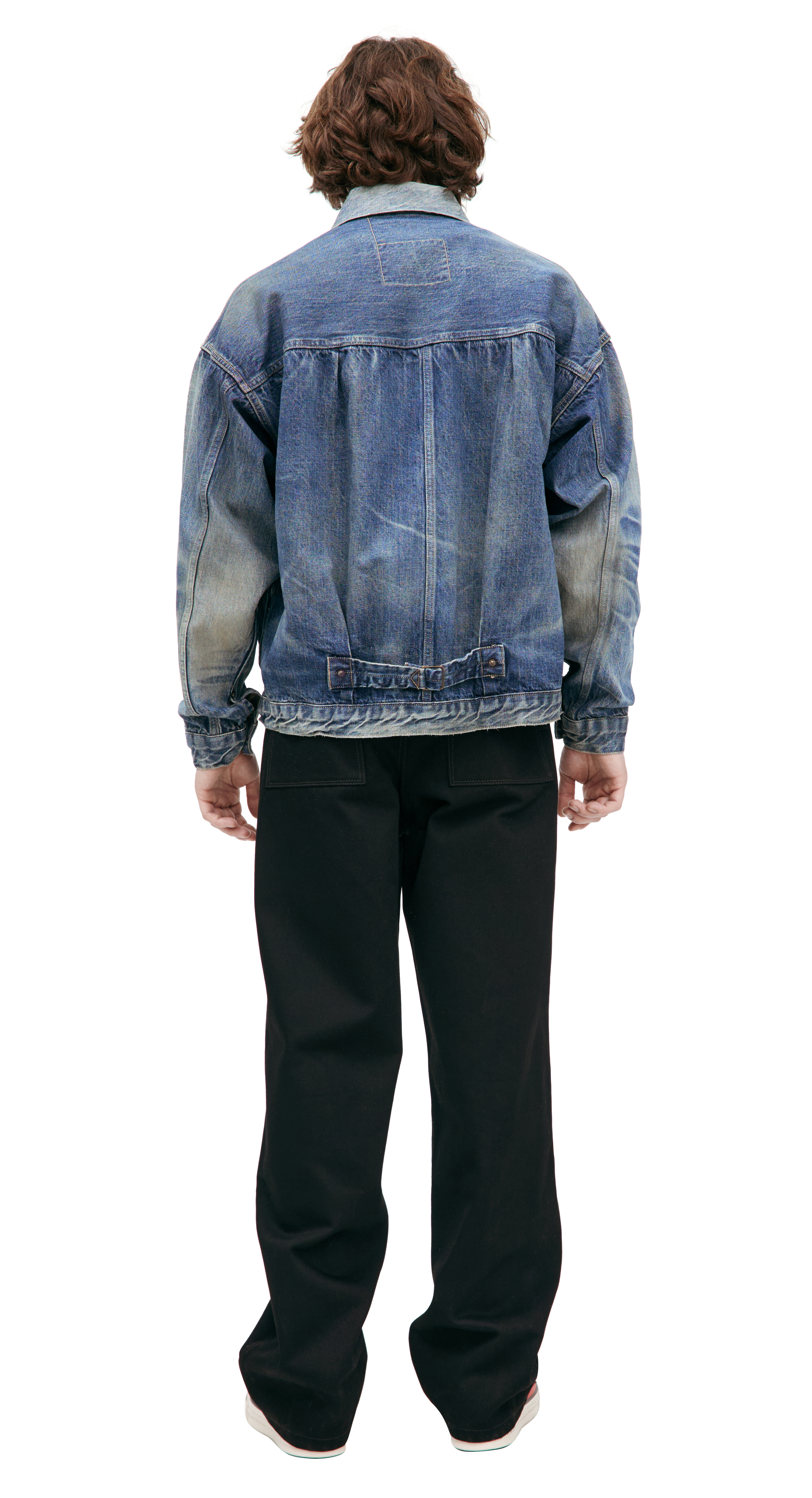 Buy Saint Mxxxxxx men blue denim jacket with buttons for $882