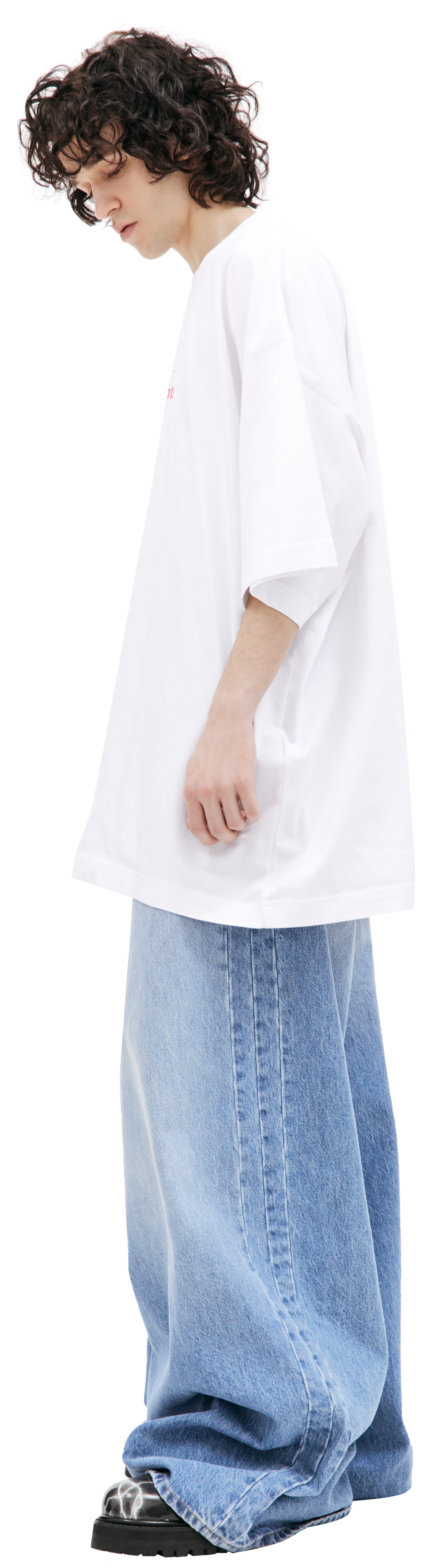 Buy VETEMENTS men white spring water printed t-shirt for