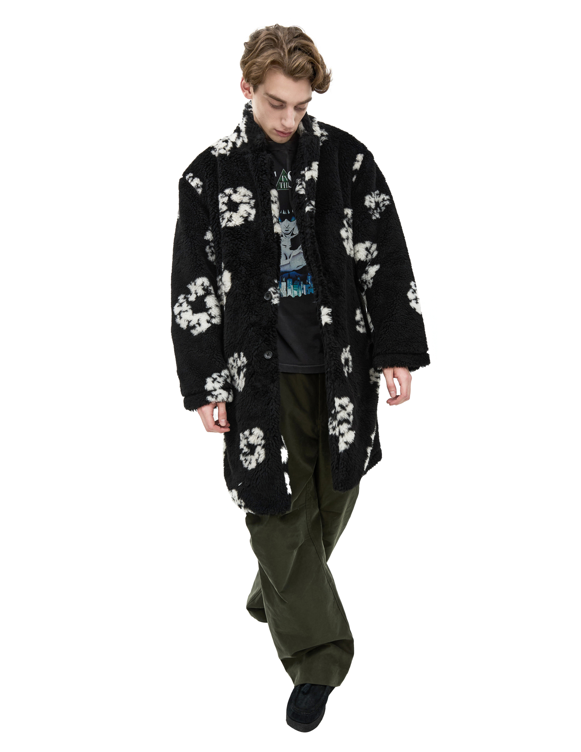 Saint Mxxxxxx X Denim Tears Black Coat In Black