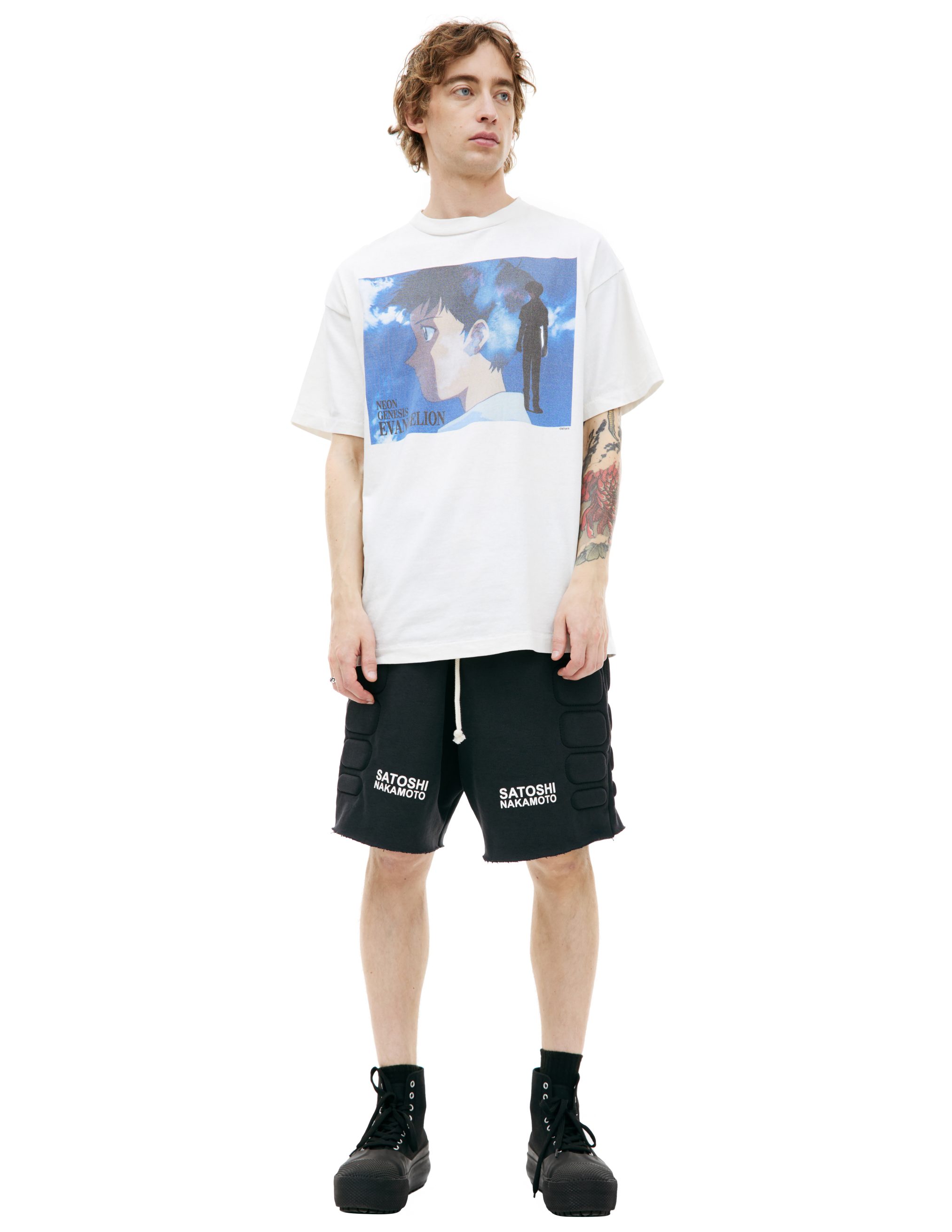 Shop Saint Mxxxxxx Shinji Printed T-shirt In White