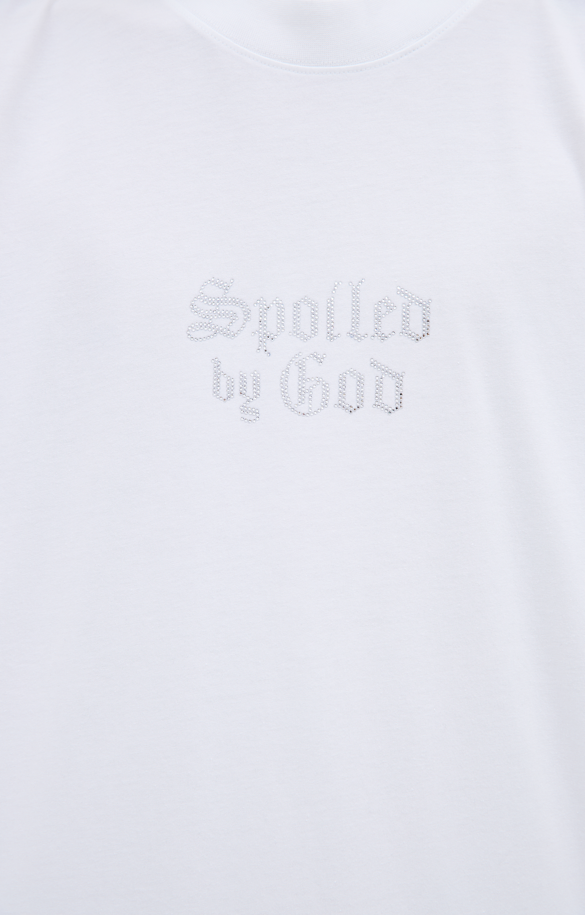 Buy VETEMENTS men white 'spoiled by god' t-shirt for $358