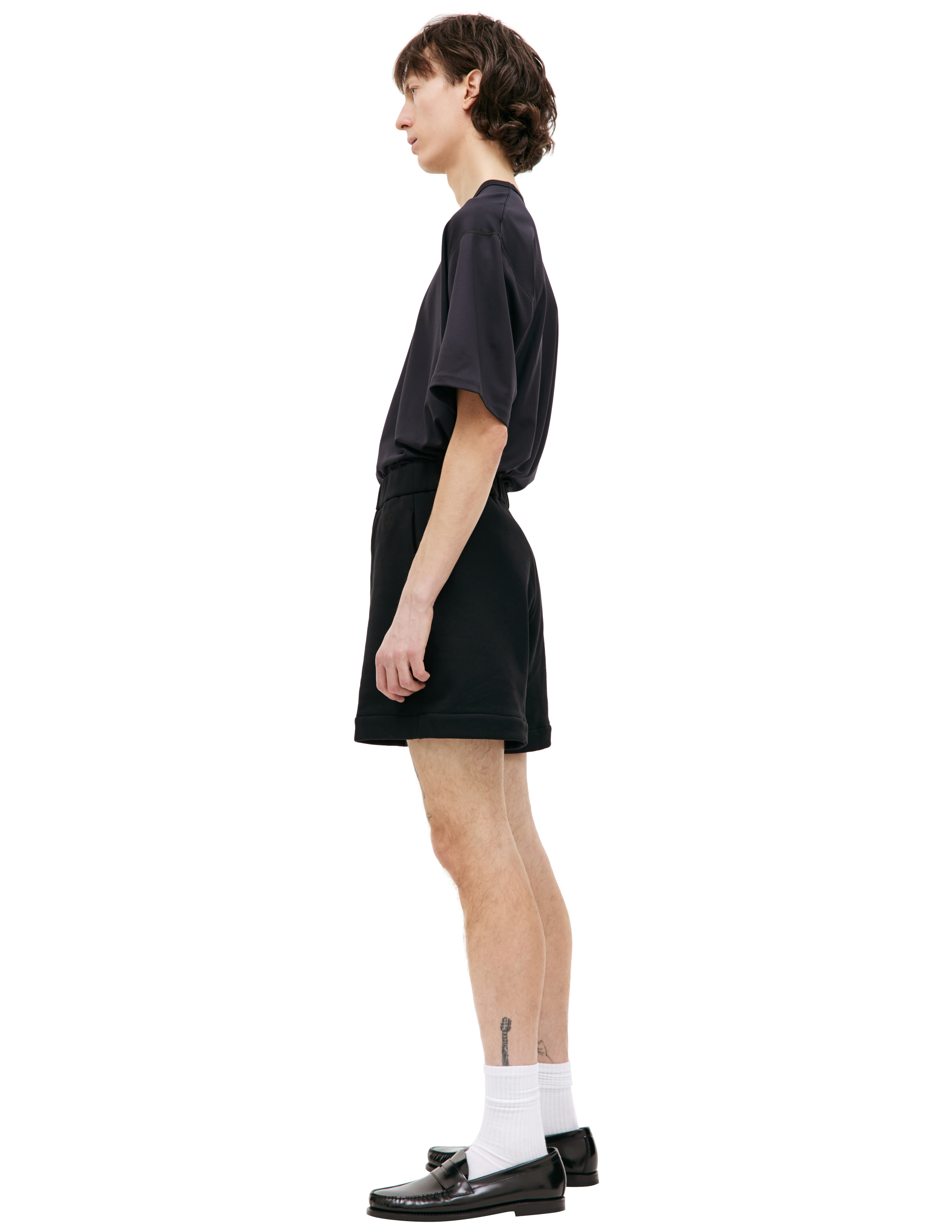 Shop Jil Sander Black Drawstring Shorts