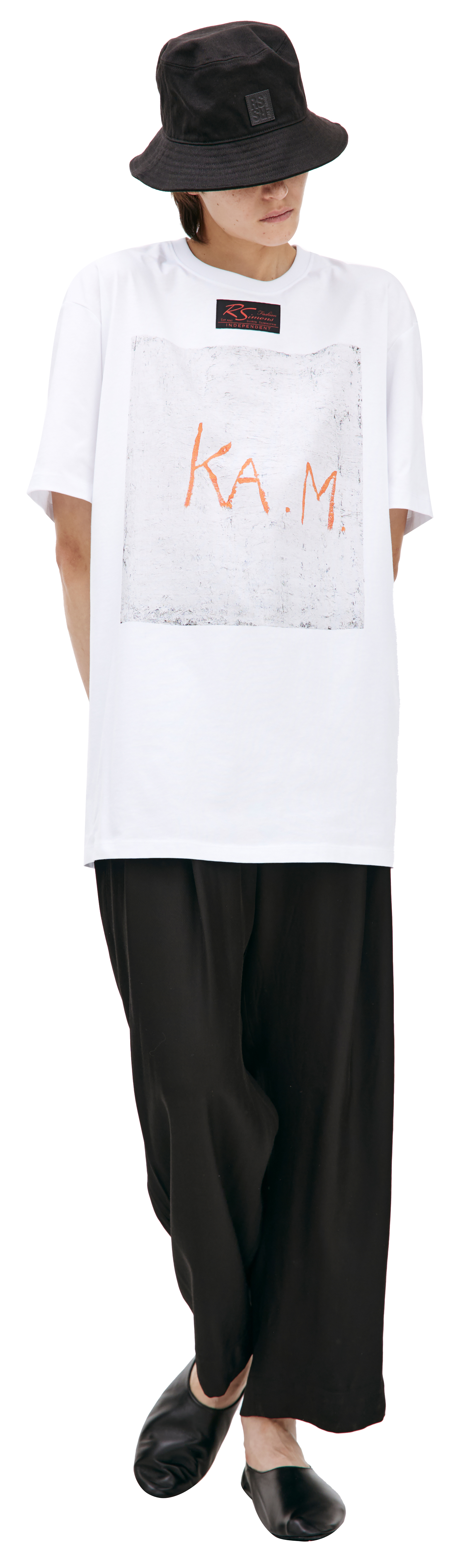 Buy Raf Simons women white 'ka.m.' print t-shirt for $366 online