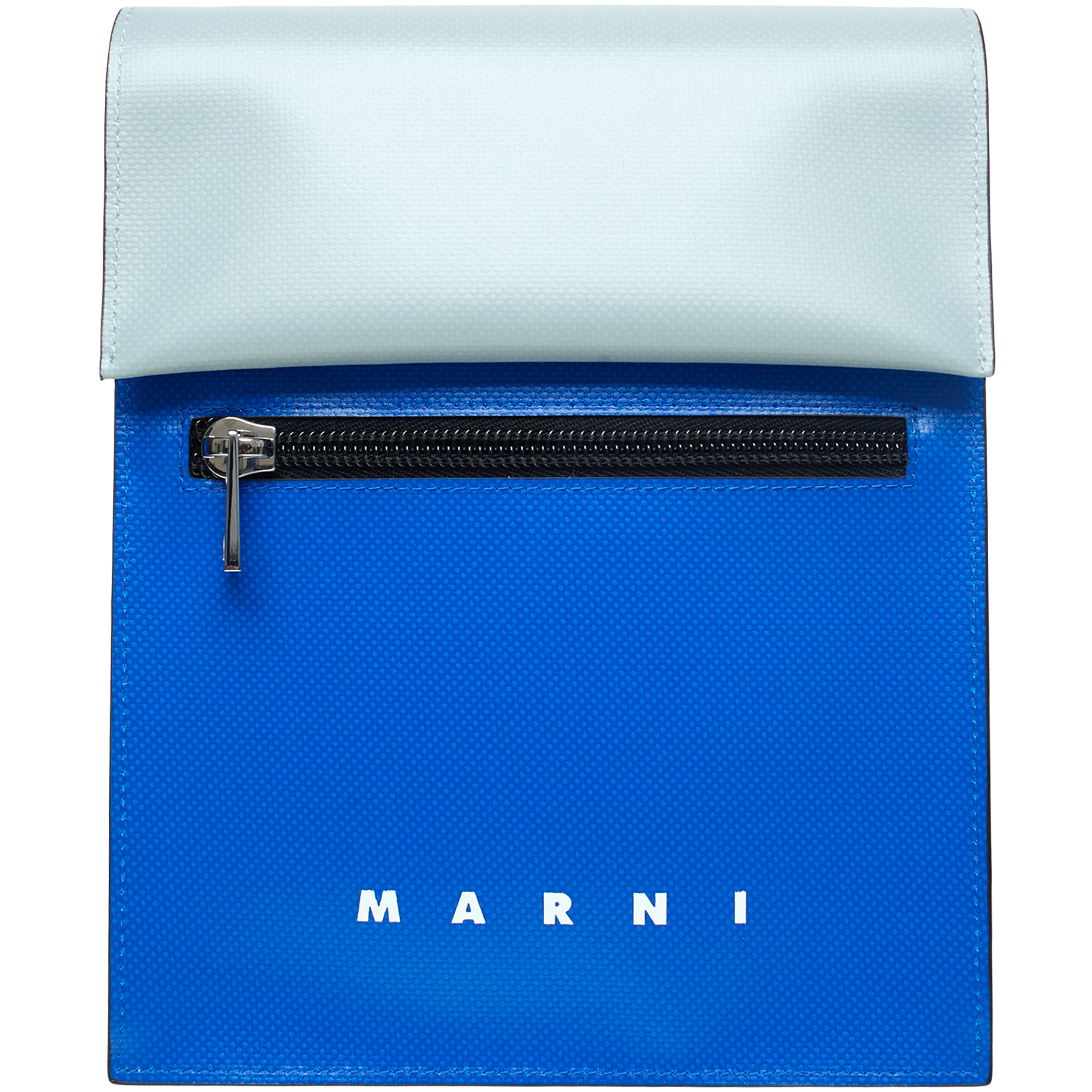 Marni Two-tones Tribeca Shoulder Bag In Blue