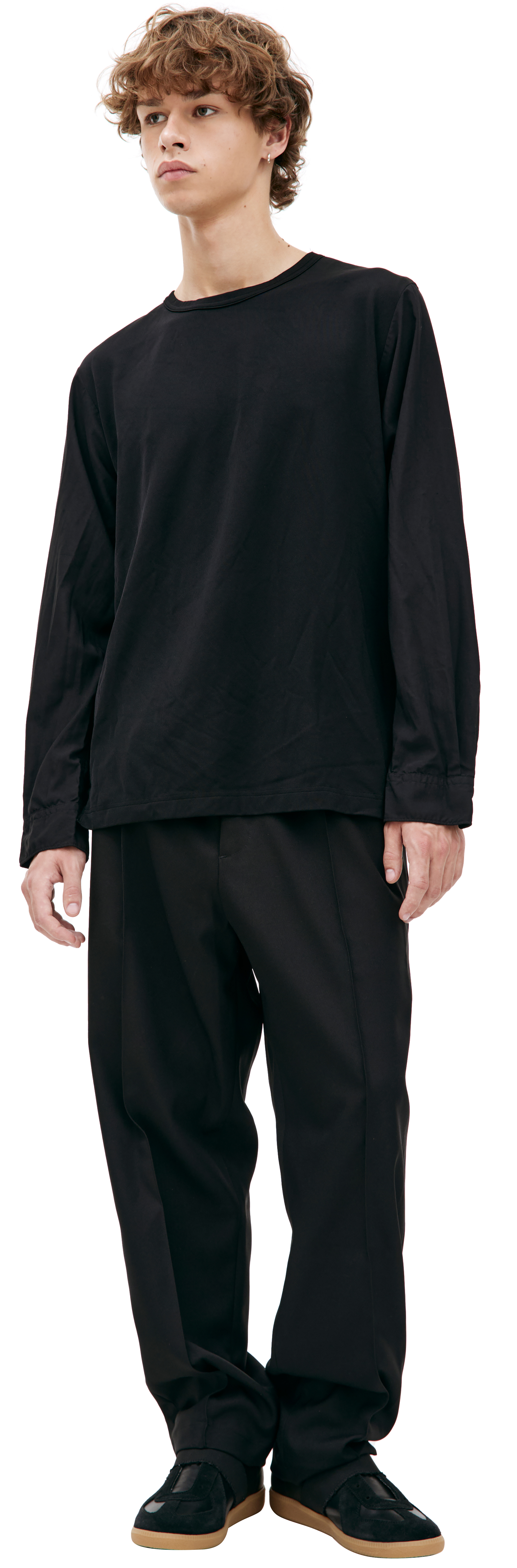 Buy Comme des Garcons men black longsleeve with buttoned sleeves