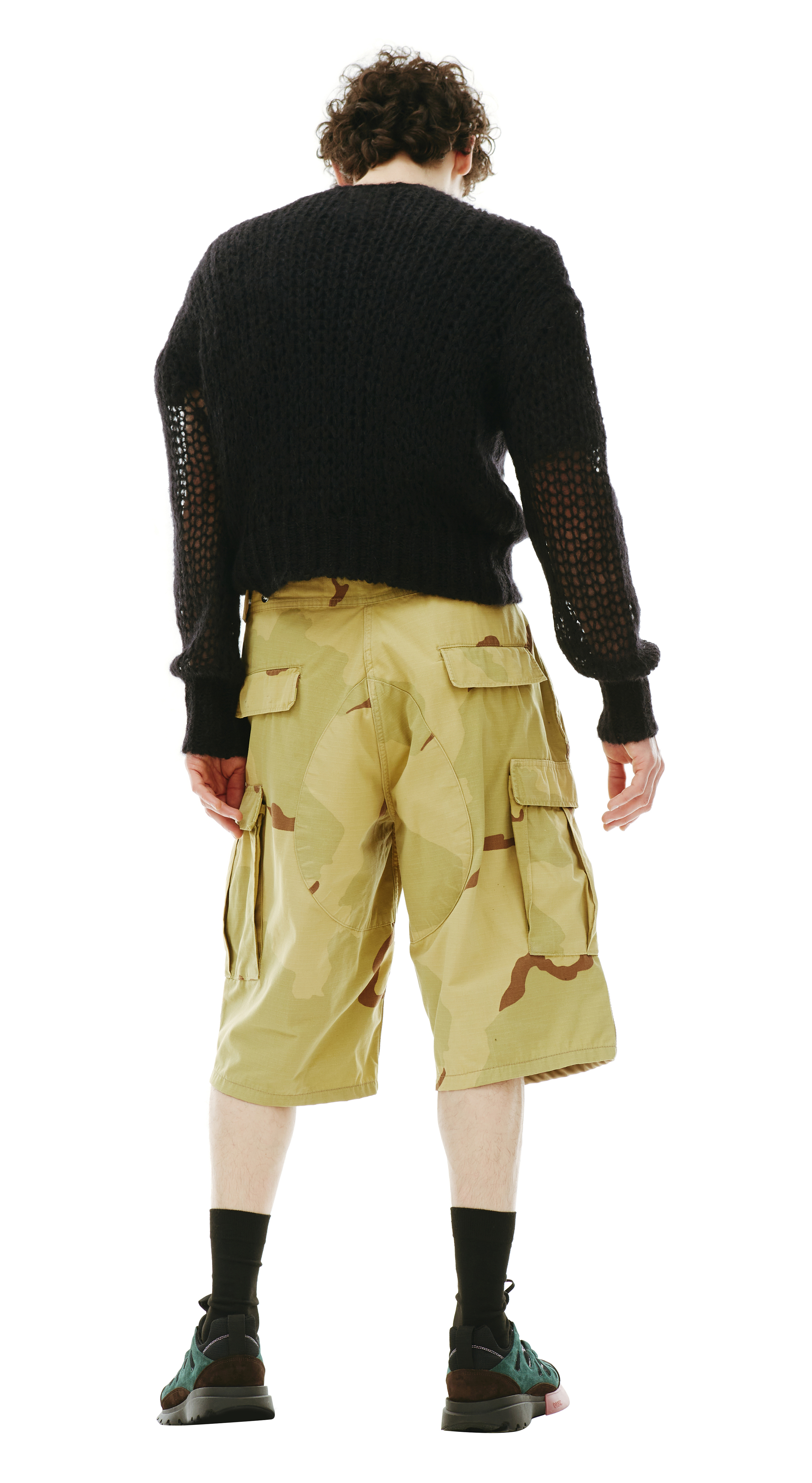 Buy OAMC men yellow re:work camo shorts for $770 online on SV77