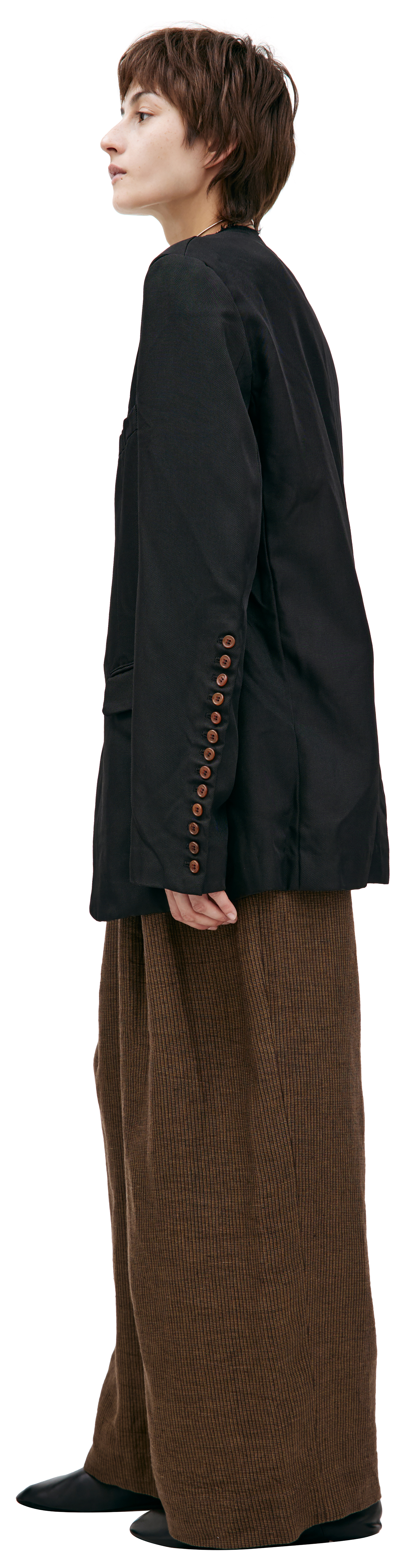 Buy Comme des Garcons women black blazer with buttons on the