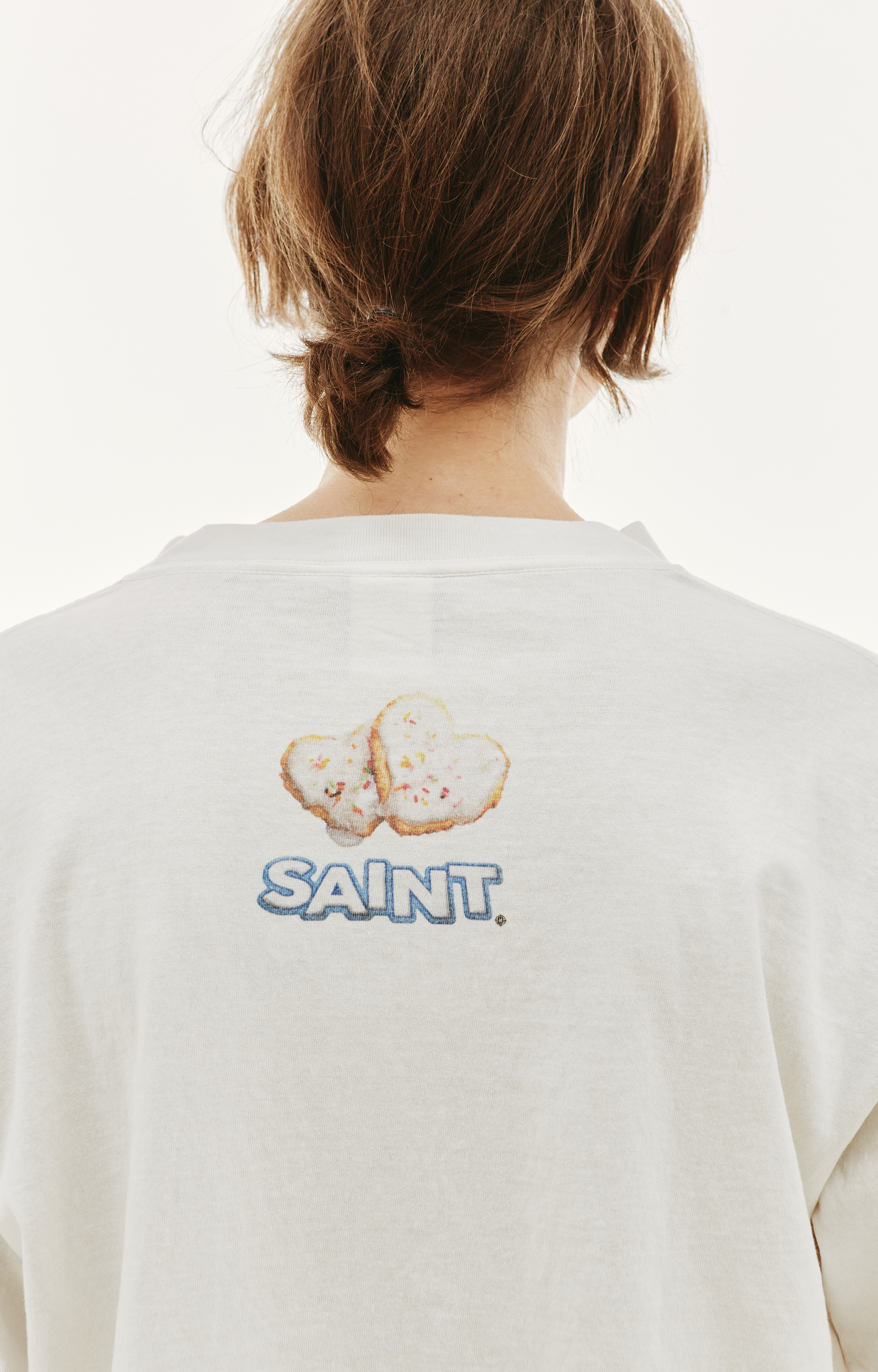 Buy Saint Michael men white oreo cotton t-shirt for $364 online on