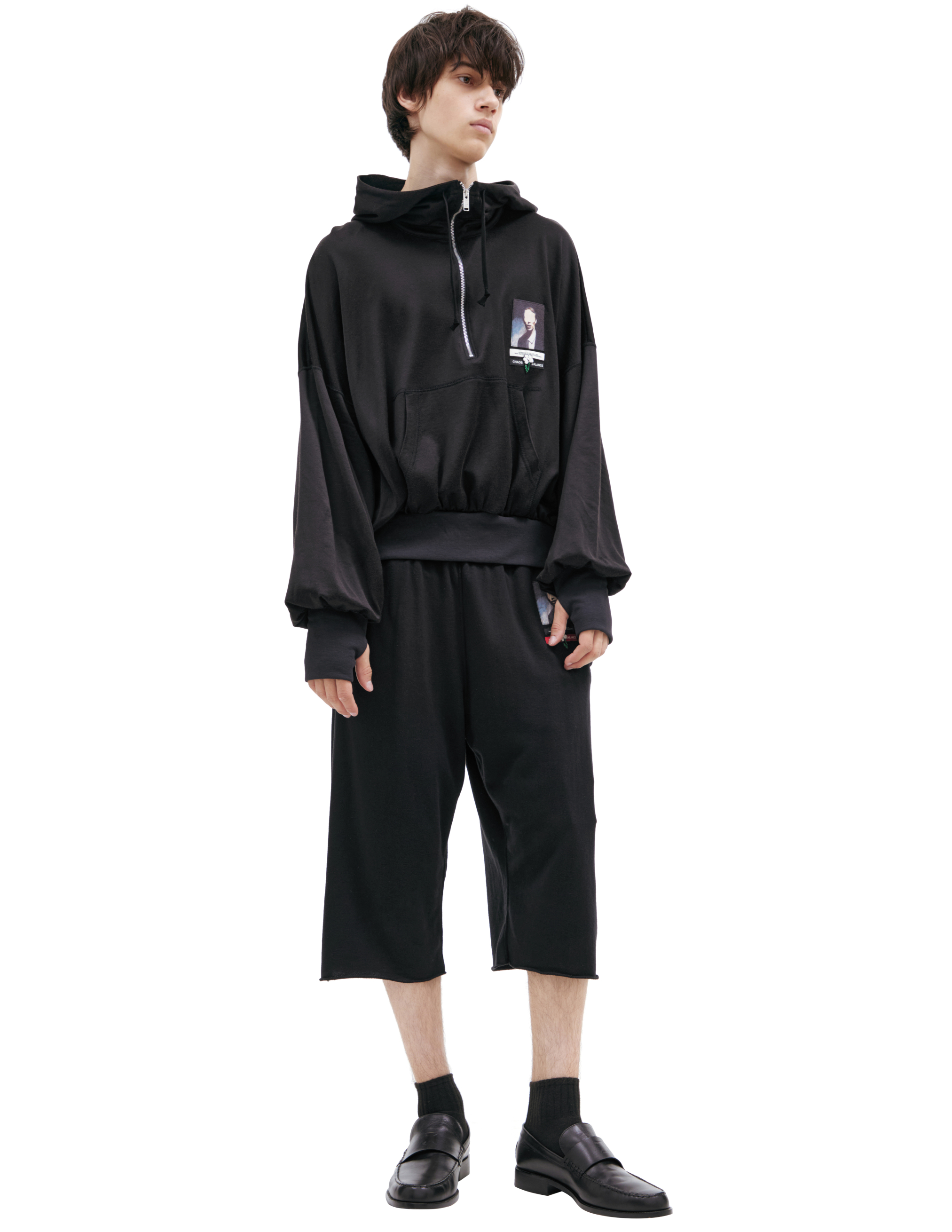 Undercover Black Hoodie With Patch In Black