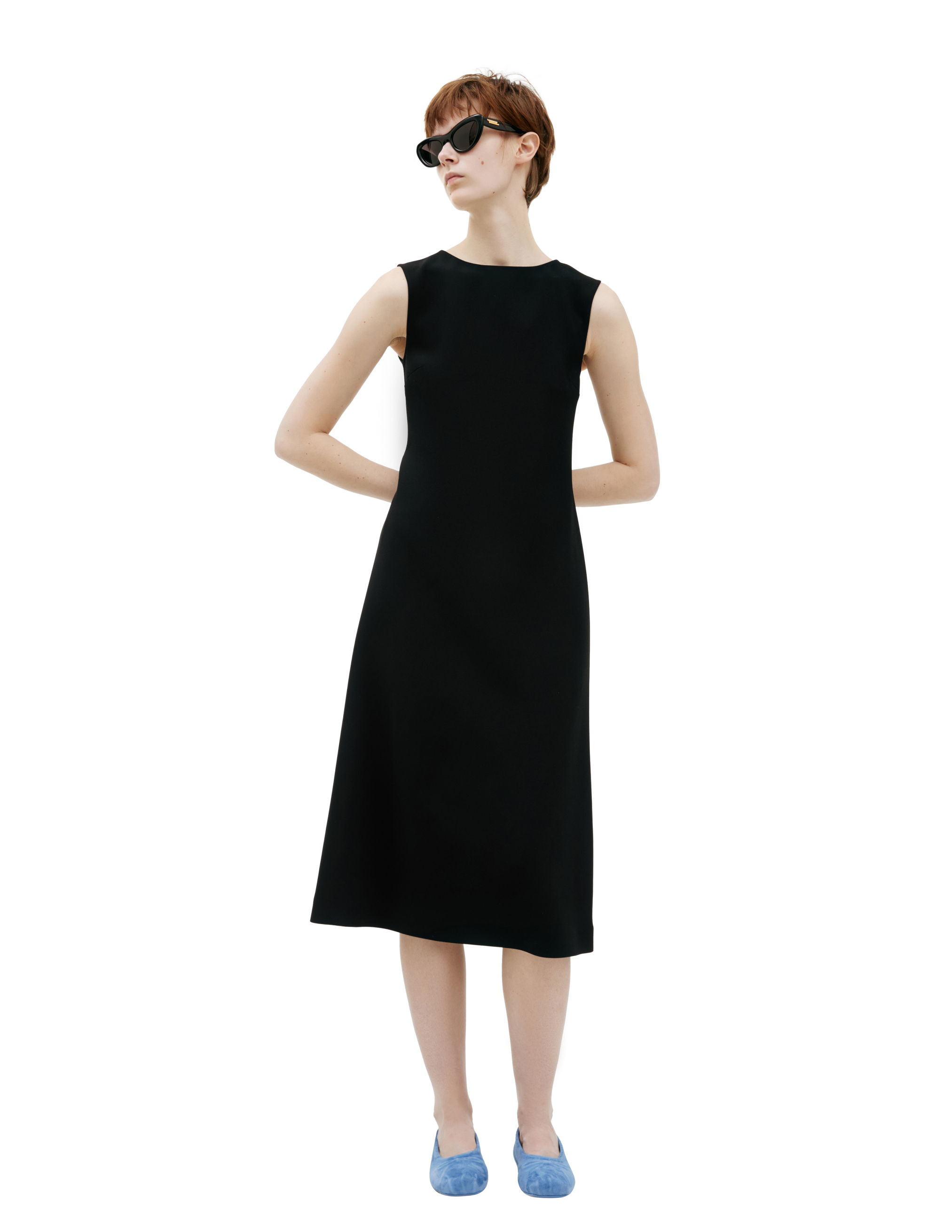 The Row Mirna Midi Dress In Black