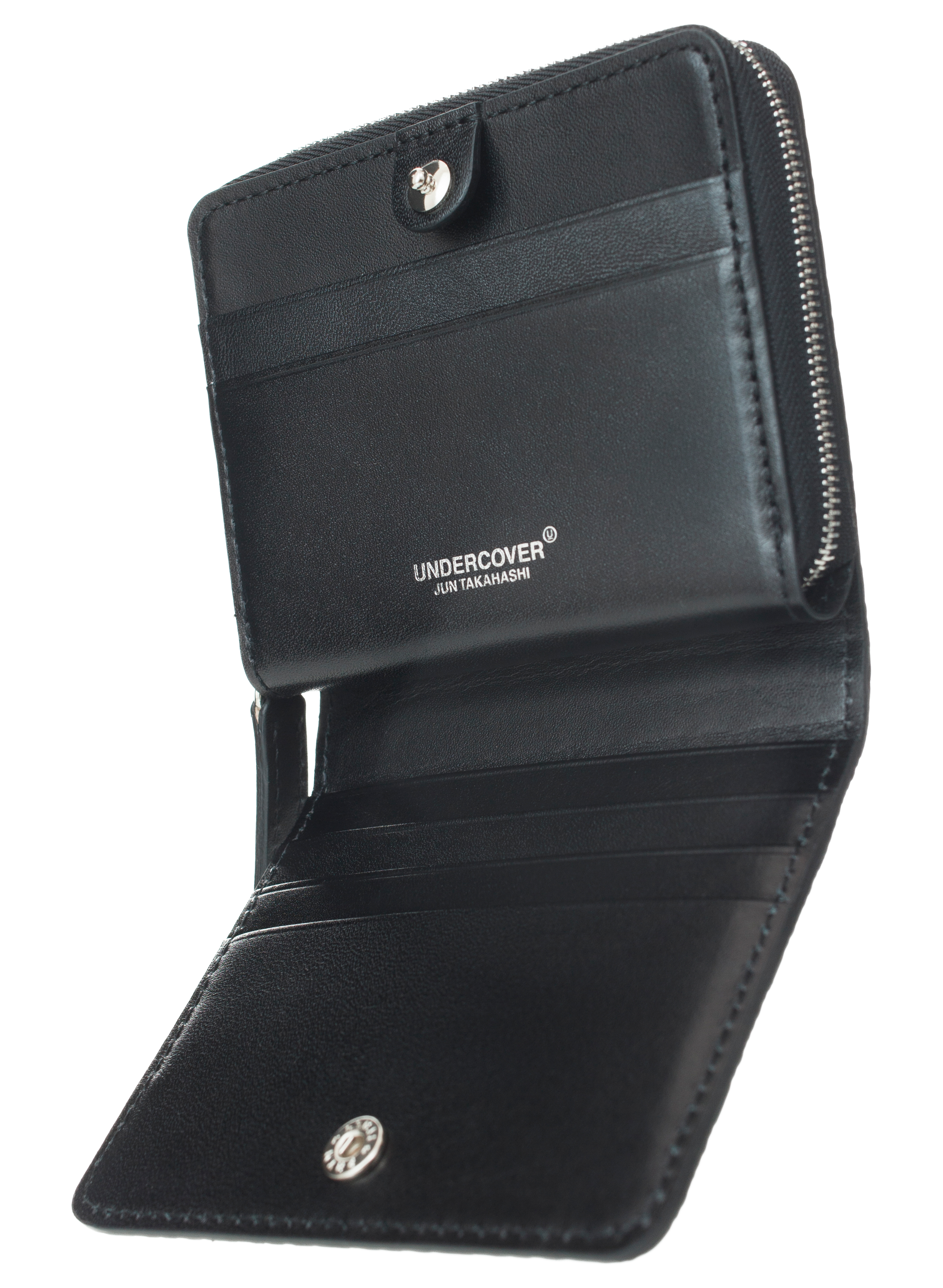 Buy Undercover men black razor faux-leather wallet for $420 online