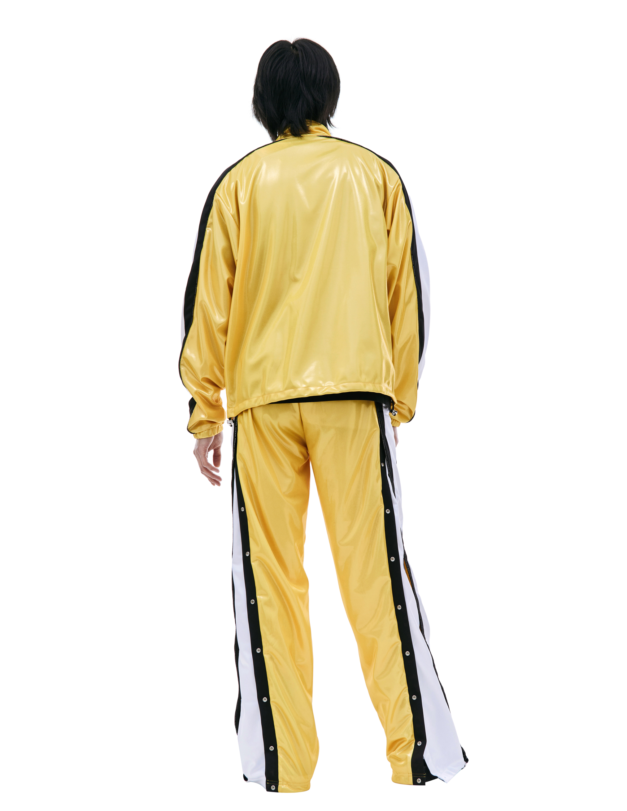 Shop Vtmnts Jacket With Side Stripes In Yellow