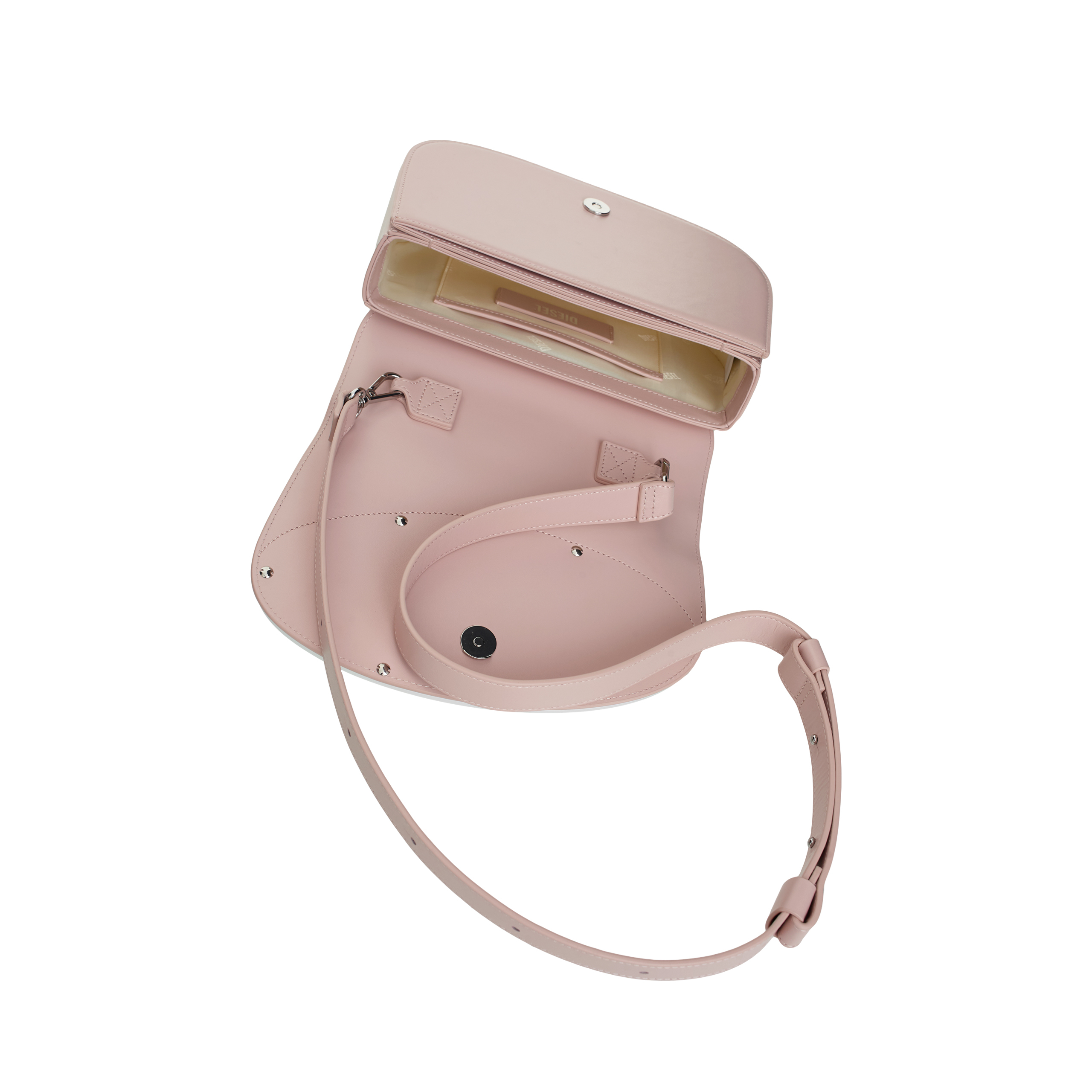 Shop Diesel Leather Shoulder Bag 1dr In Pink