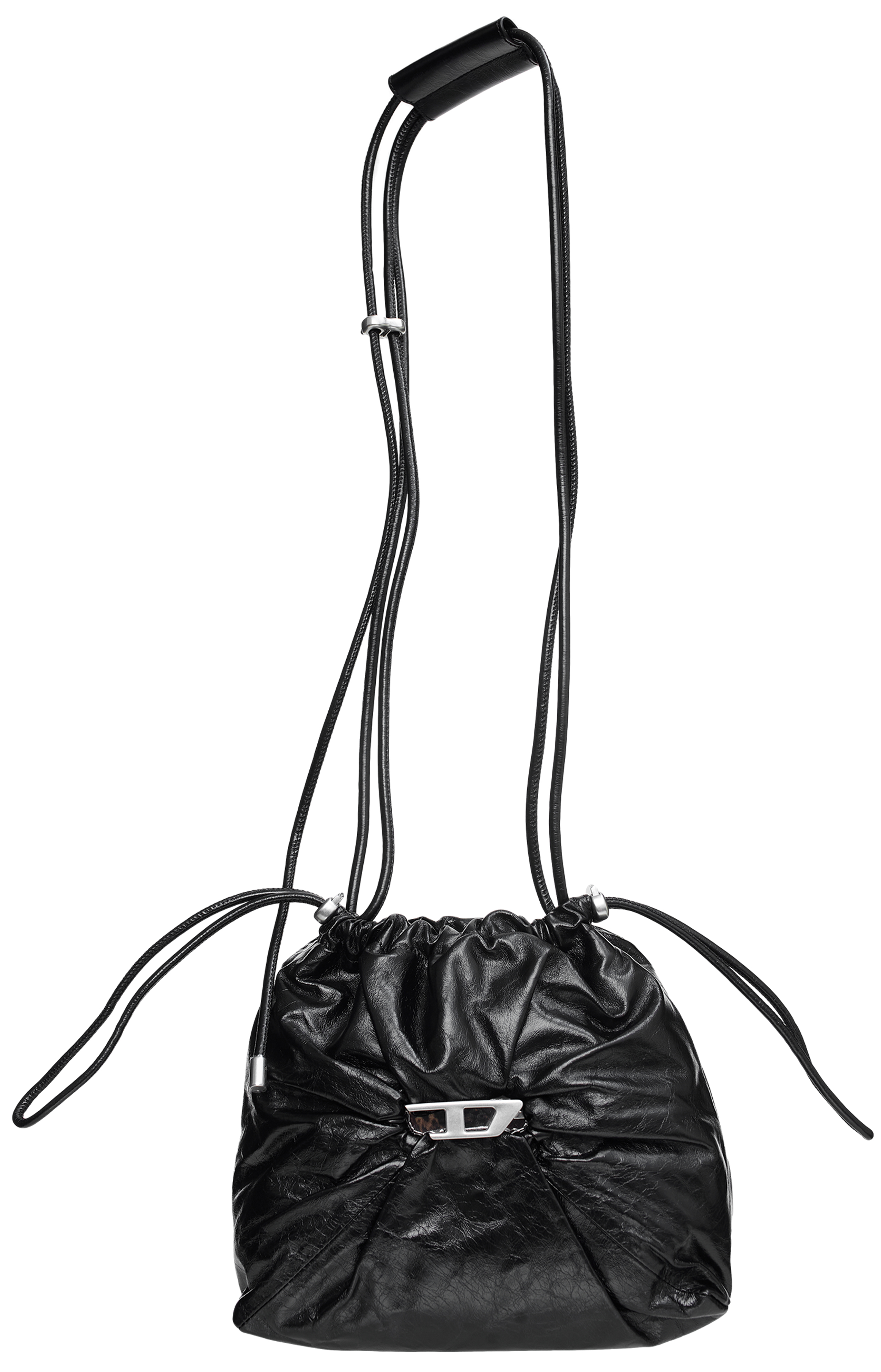 Buy Diesel women black scrunch-d-bucket bag for $278 online on