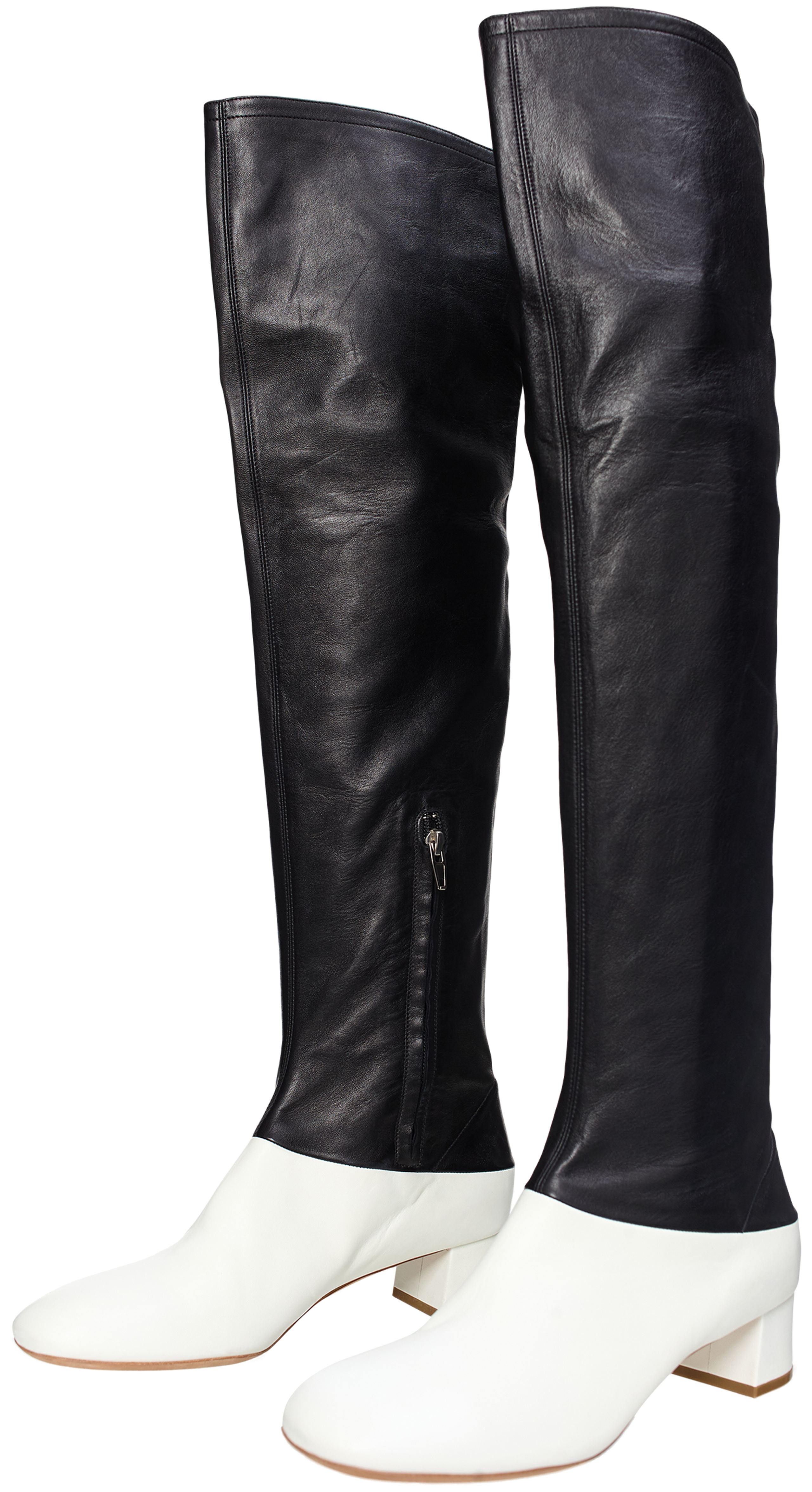 Buy Celine women multicolor two-tone leather boots for €1,290