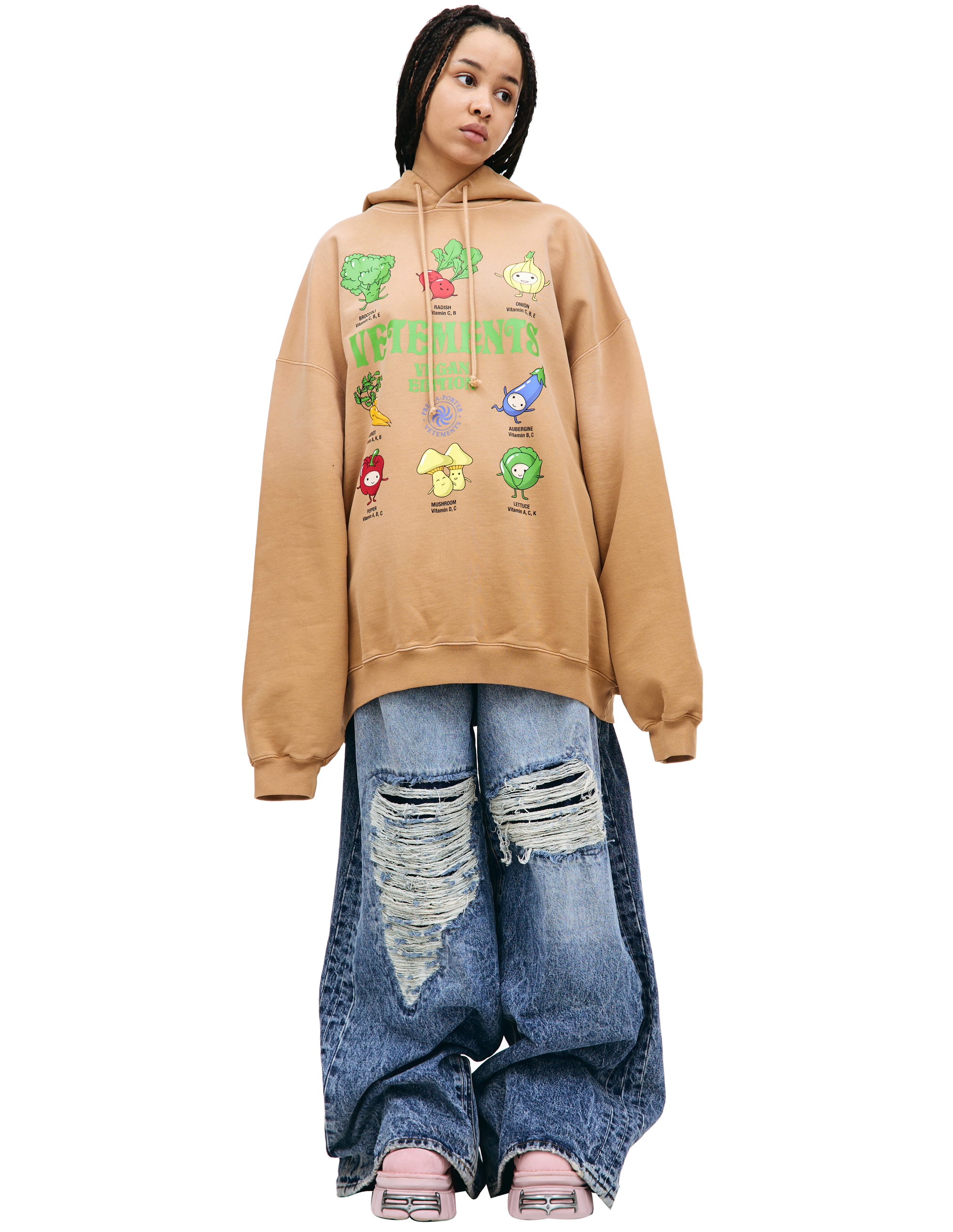 VETEMENTS Vegan Edition logo hoodie