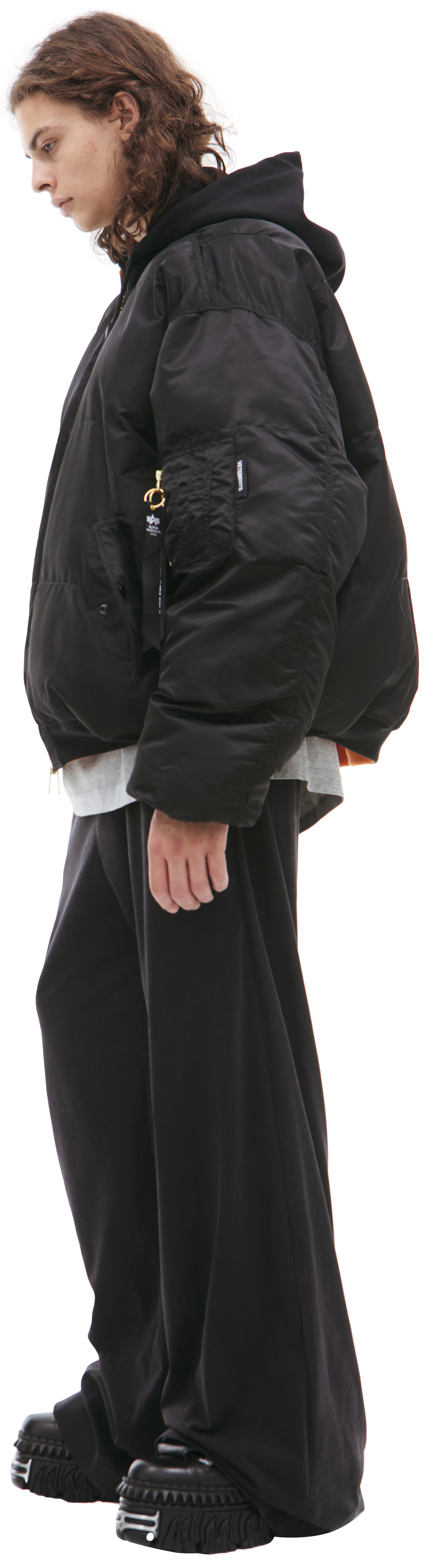ジャケット VETEMENTS Men Jacket UA65JA710BBLACK Black VETEMENTS jacket Oval Logo Tracksuit PRM EU
