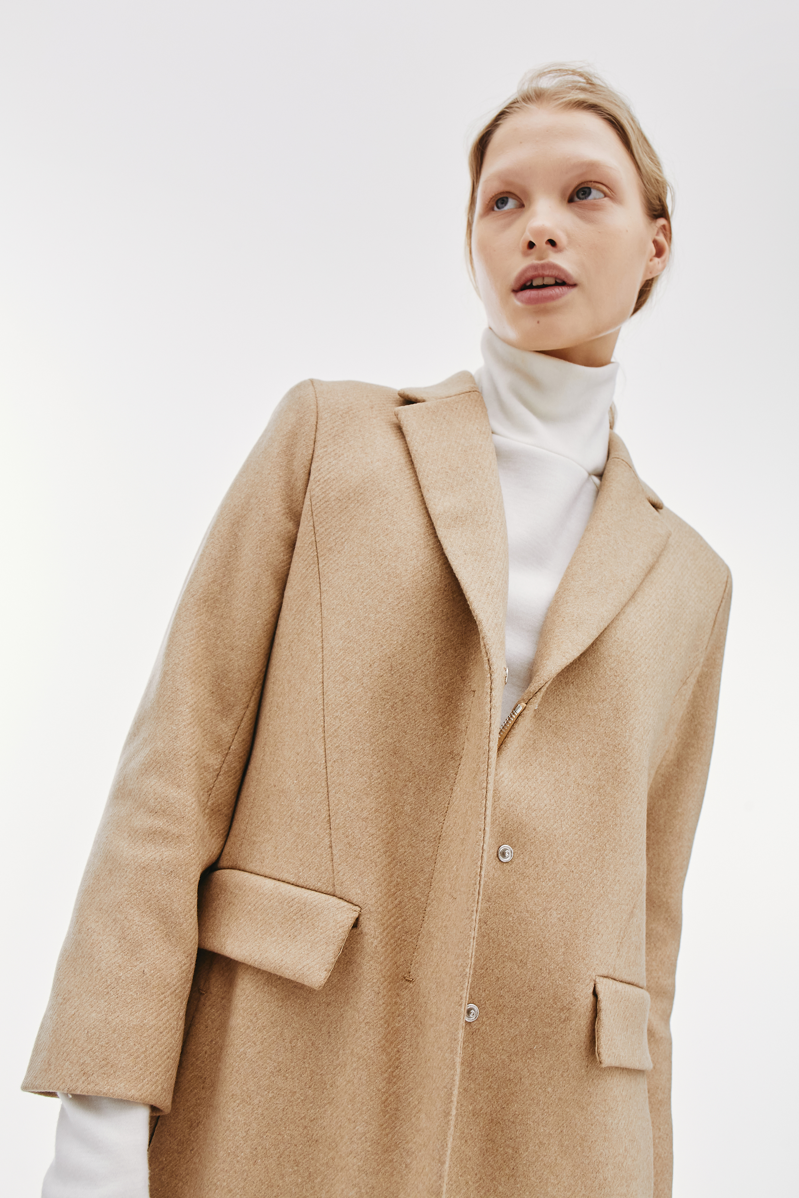 Buy The Row women beige wool coat for $1,410 online on SV77