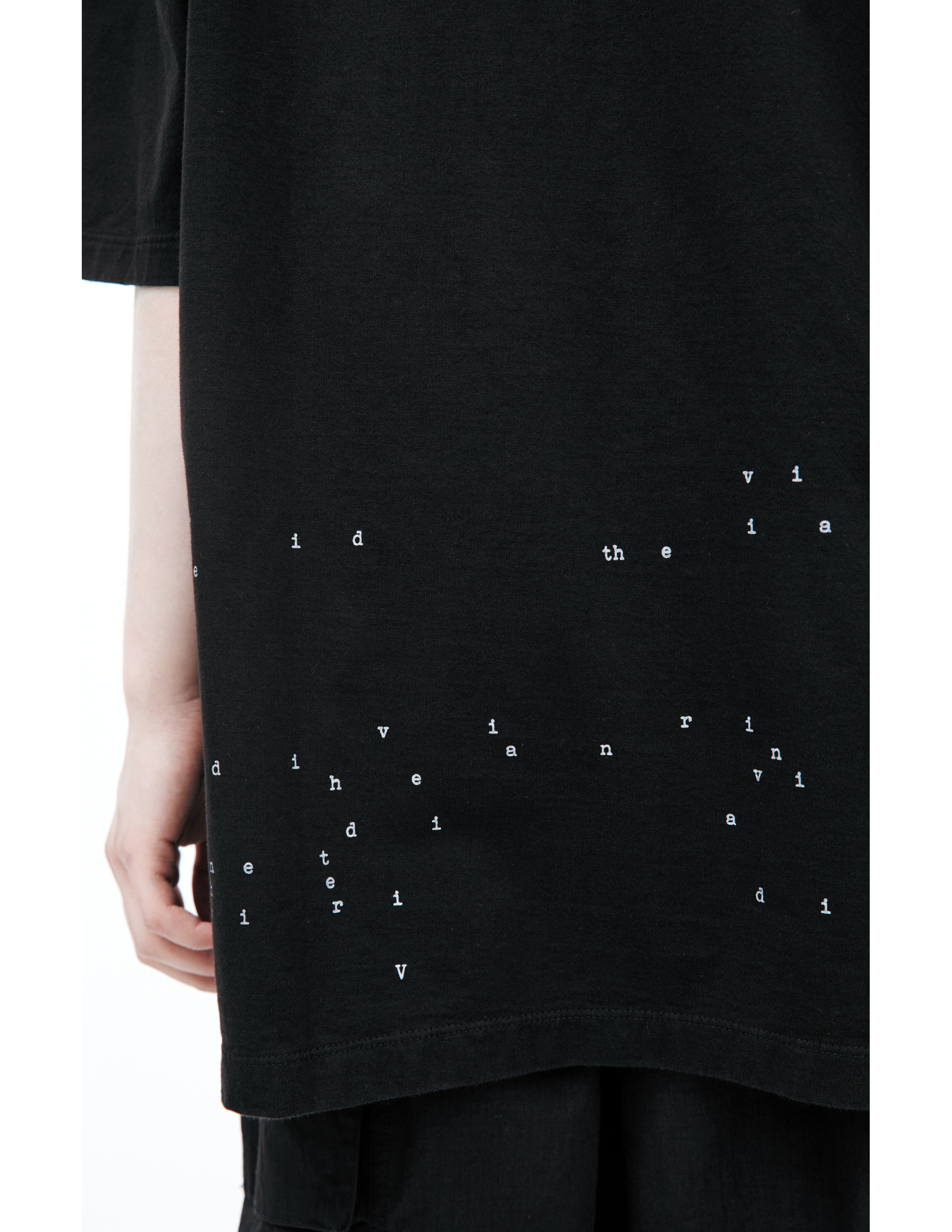 The Viridi-anne Oversize Print T-shirt In Black