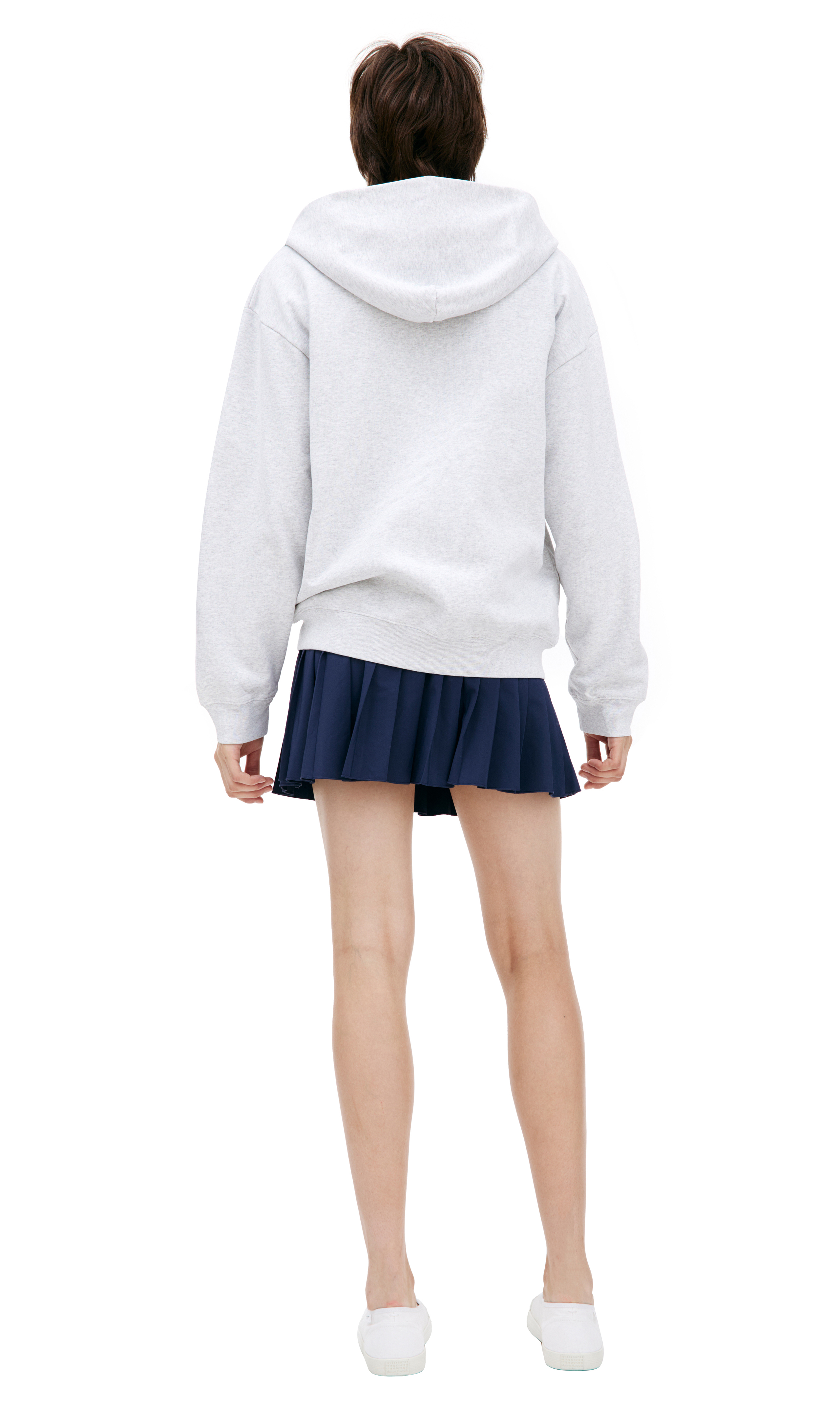 ジャケット SPORTY  RICH Women Hoodies ST068503649GY GR RD GREY CROPPEDZIPHOODIEHEATHERGRAY-1.