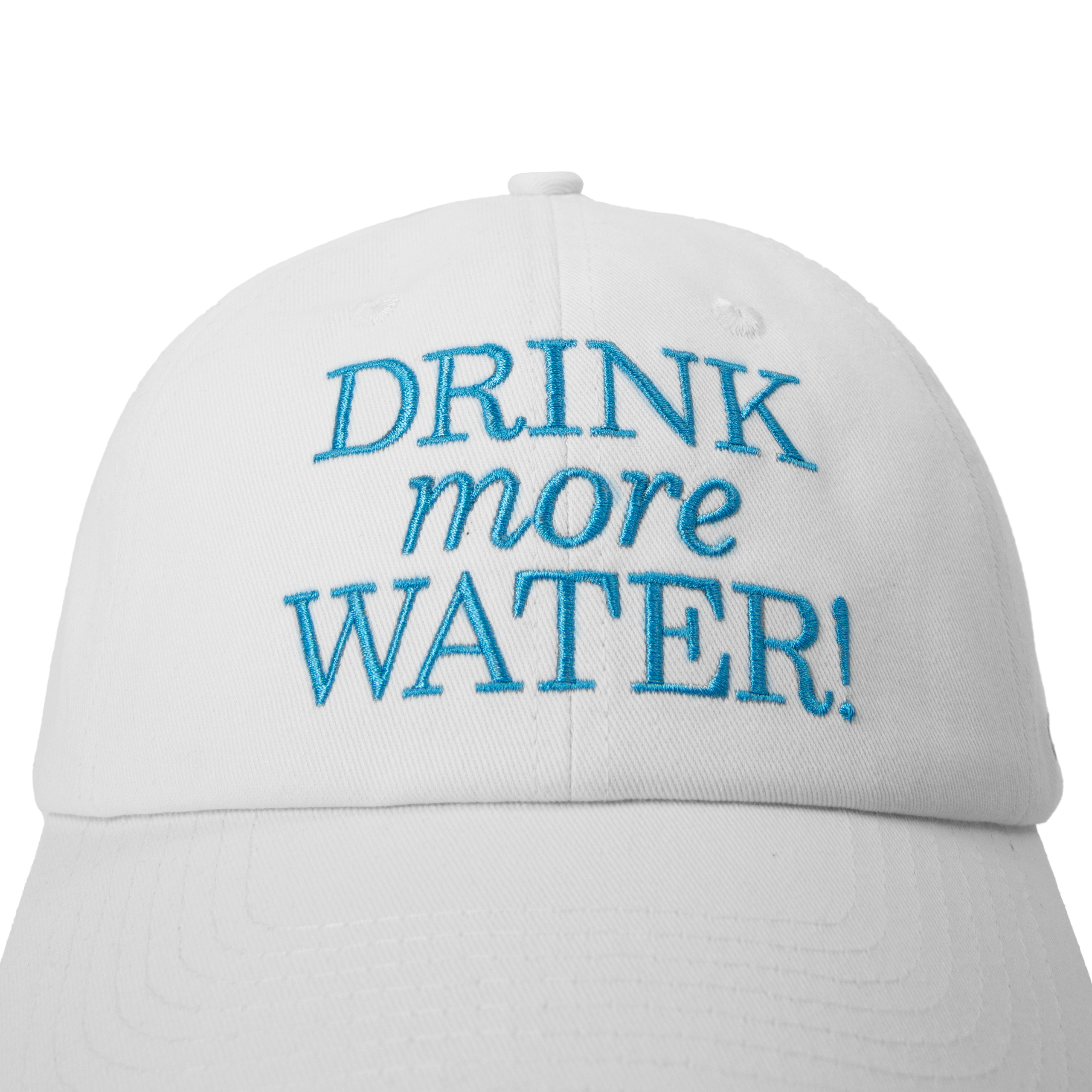 Shop Sporty And Rich 'drink More Water' Embroidered Cap In White
