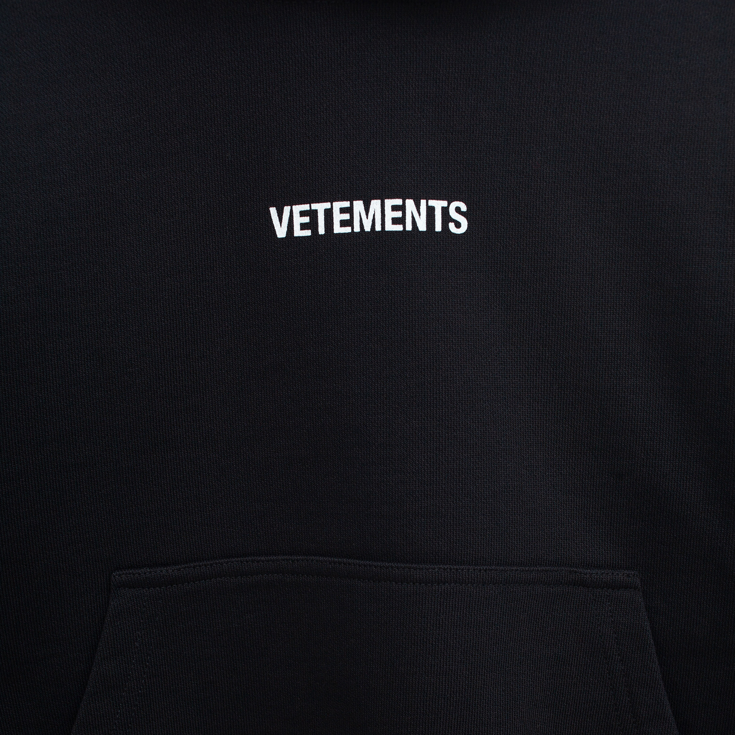 Buy VETEMENTS women black hoodie with logo for $275 online on SV77