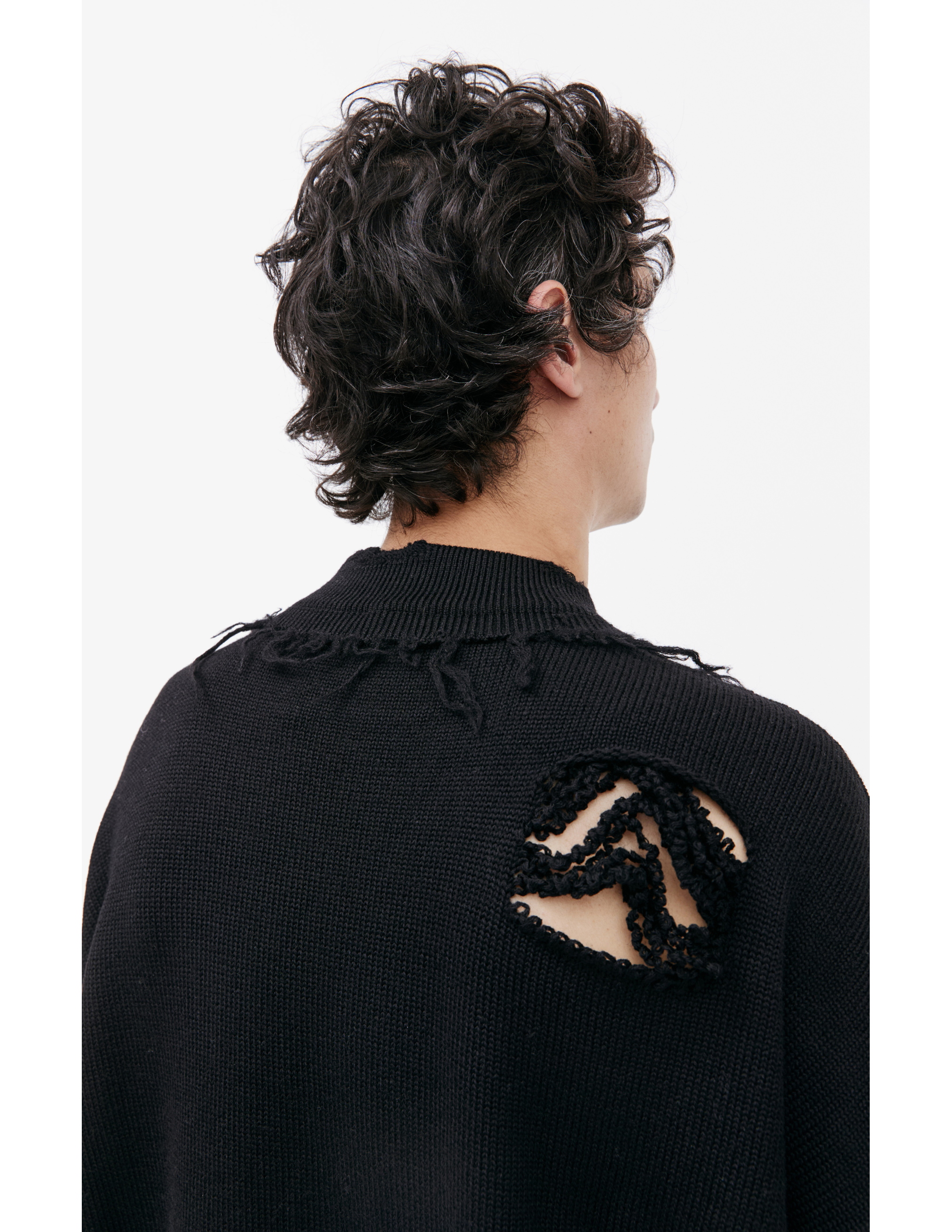 Shop Vetements Wool Distressed Sweater In Black