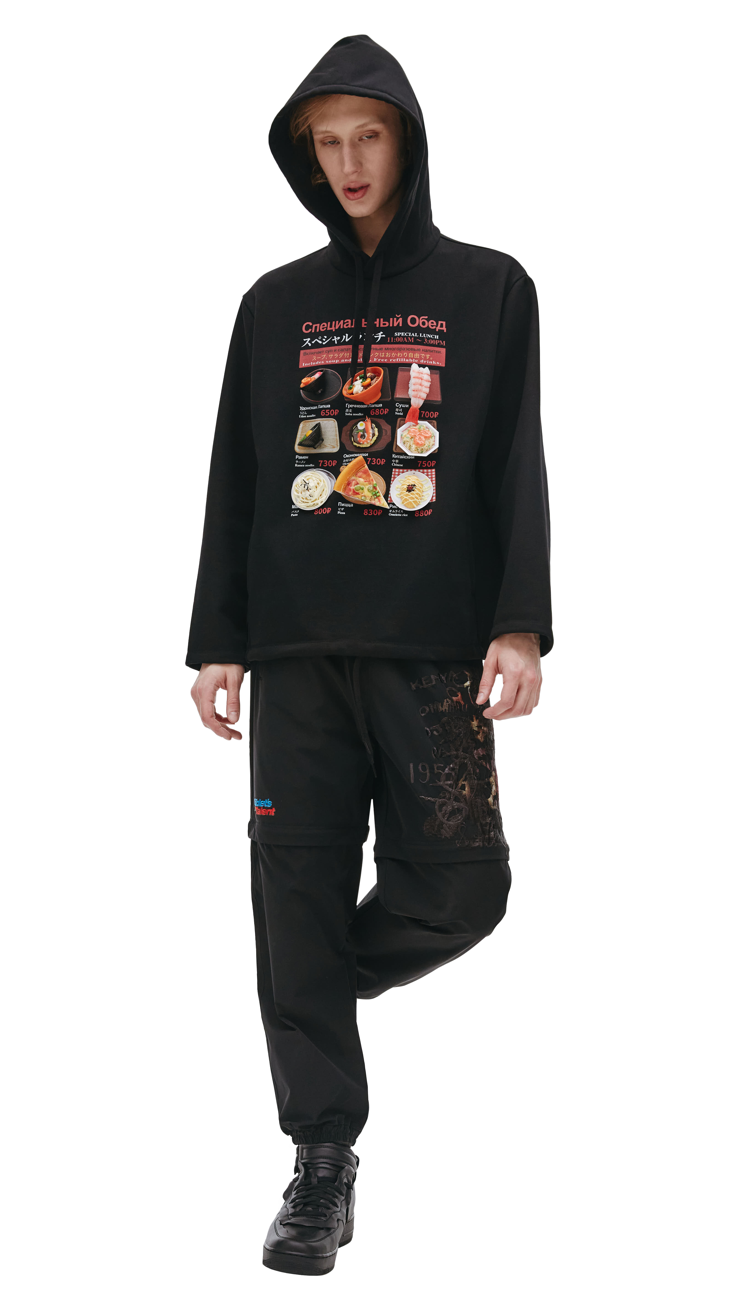 Buy Doublet men black hoodie doublet x sv for $715 online on SV77