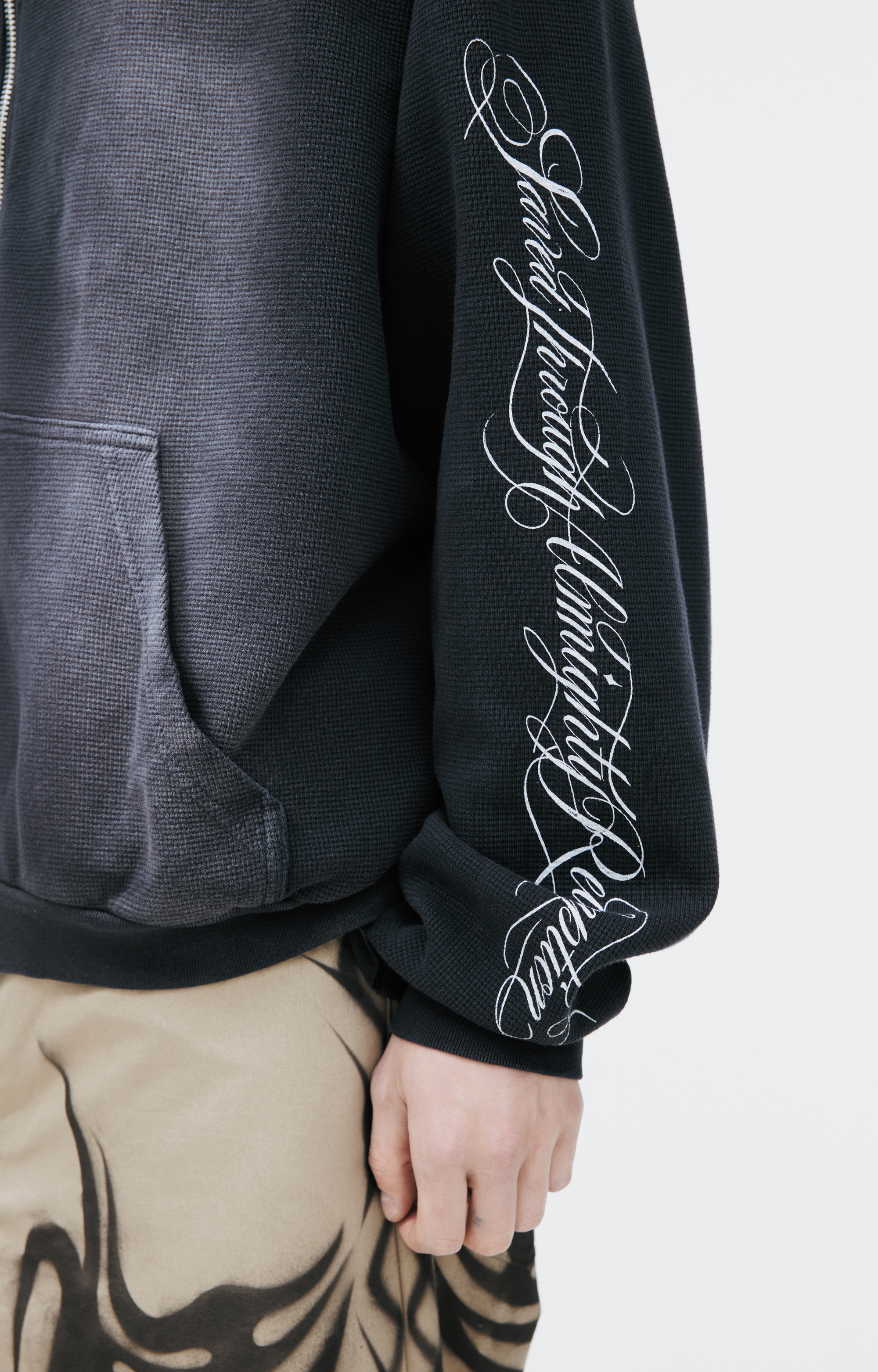 Buy Hellstar men black zip-up hoodie for $540 online on SV77