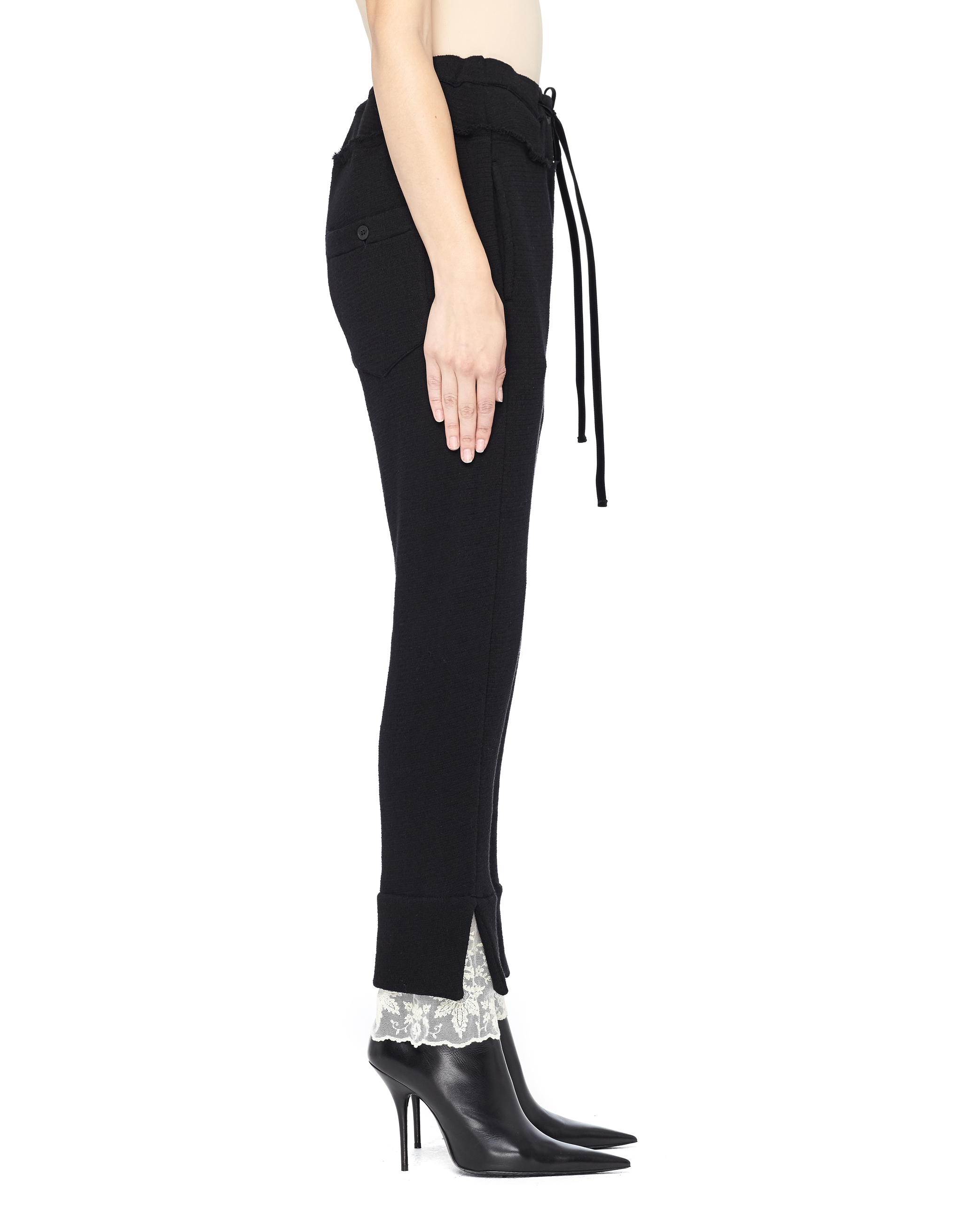 【関税込み】Ann Demeulemeester ブラック Ibert ラウンジパンツ Ann Demeulemeester IBERT LOUNGE PANTS （099 BLA） -FASCINATE
