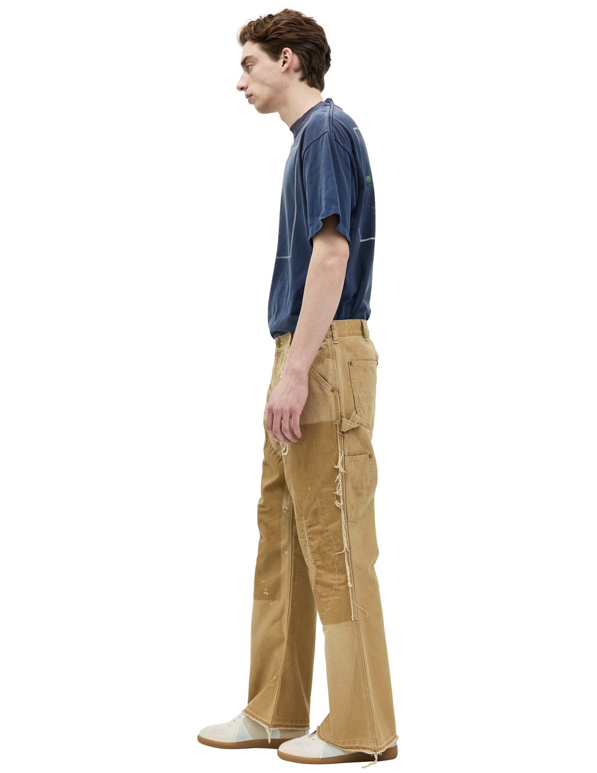 Saint Mxxxxxx Beige Cotton Flare Jeans In Beige