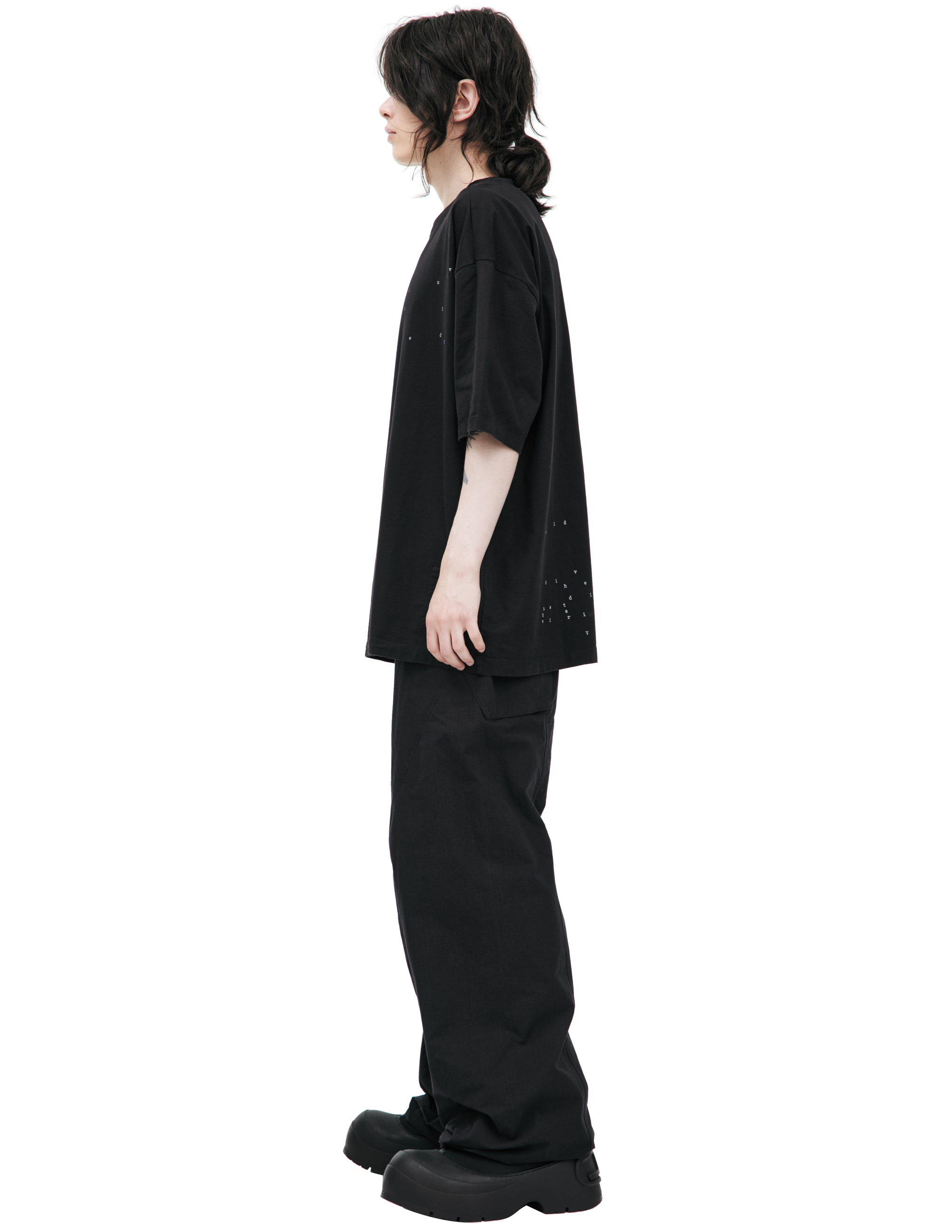 The Viridi-anne Oversize Print T-shirt In Black