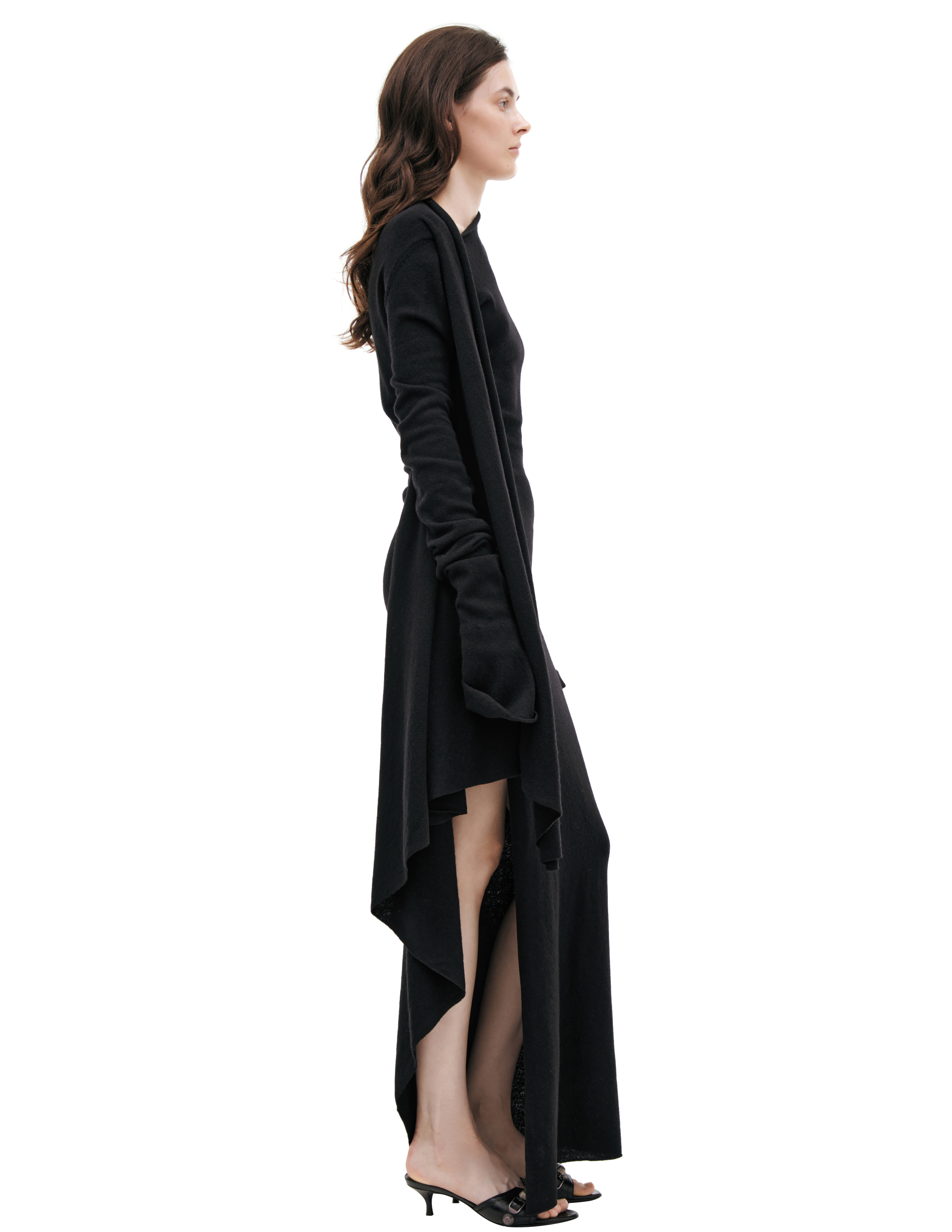 Ann Demeulemeester Wool Maxi Dress In Blue