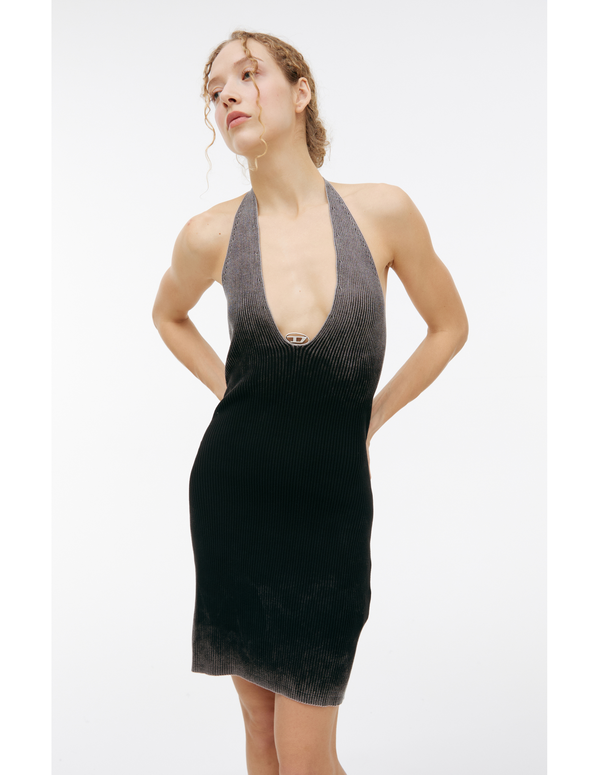 Diesel Black M-larisa Minidress In Grey