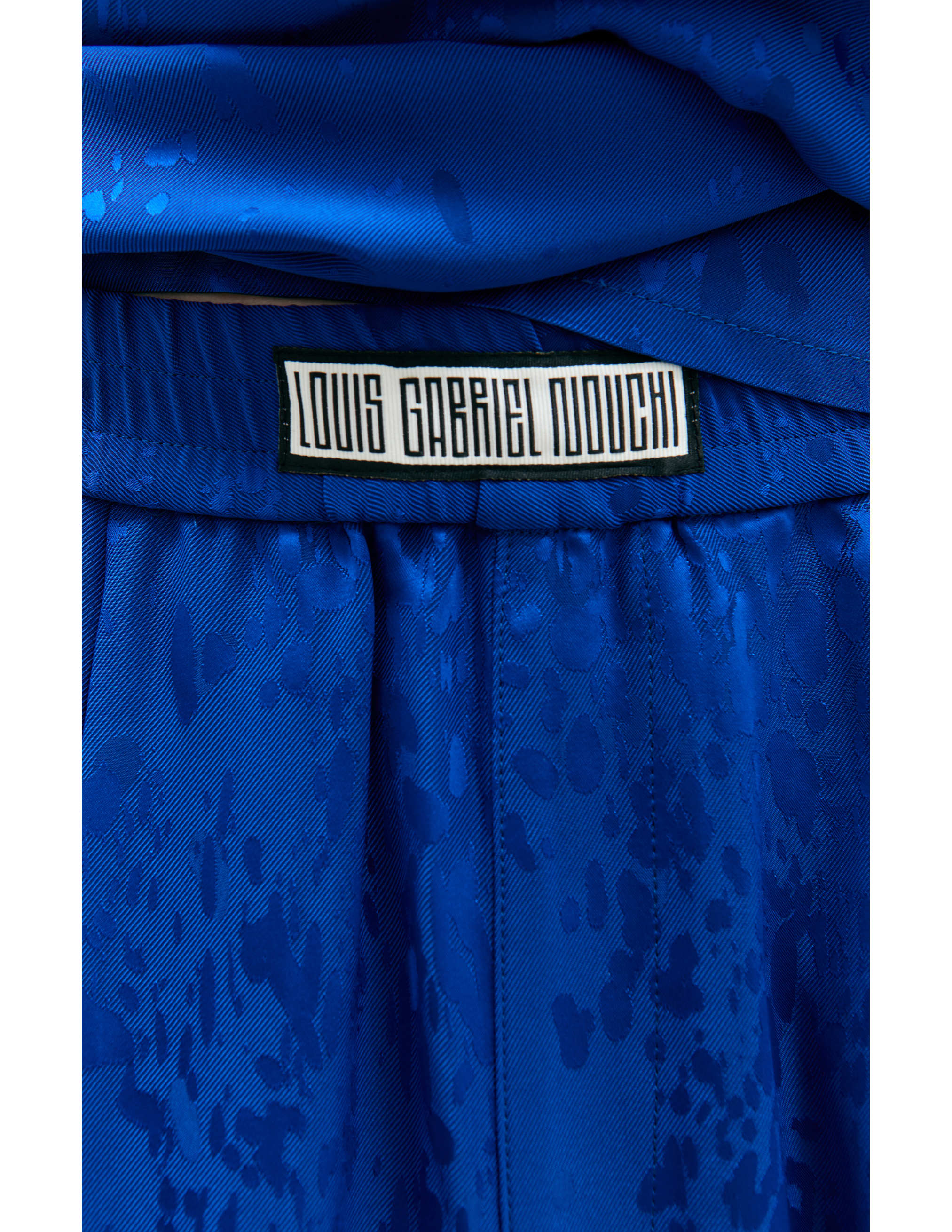 Shop Louis Gabriel Nouchi Blue Relaxed Trousers